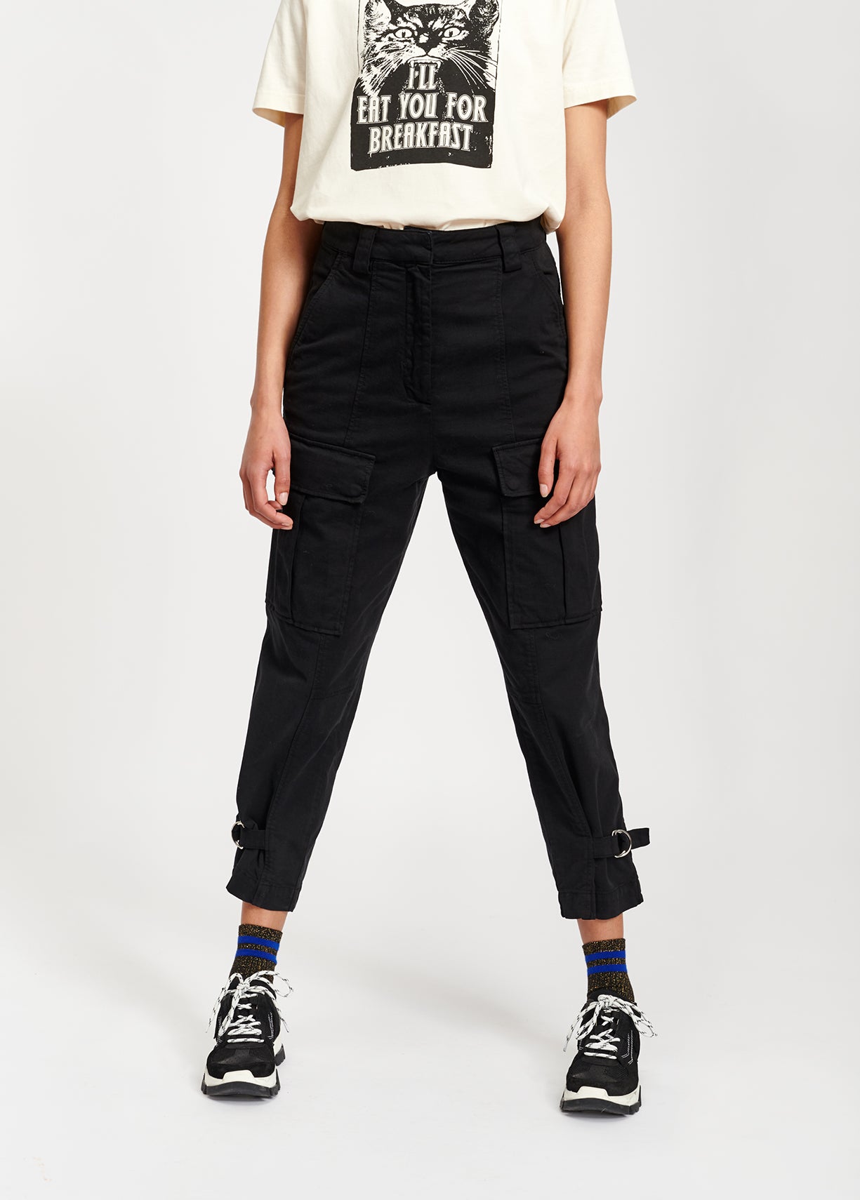 Black cargo trousers RE—SSENTIEL | Essentiel second hand