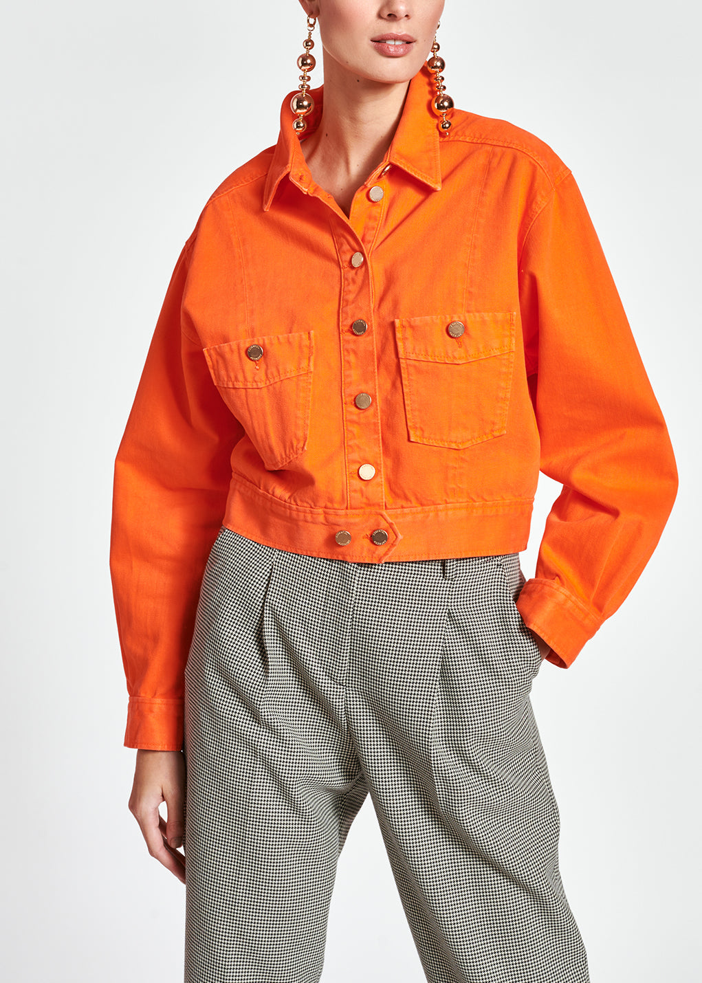 Bright orange denim jacket RE—SSENTIEL | Essentiel second hand