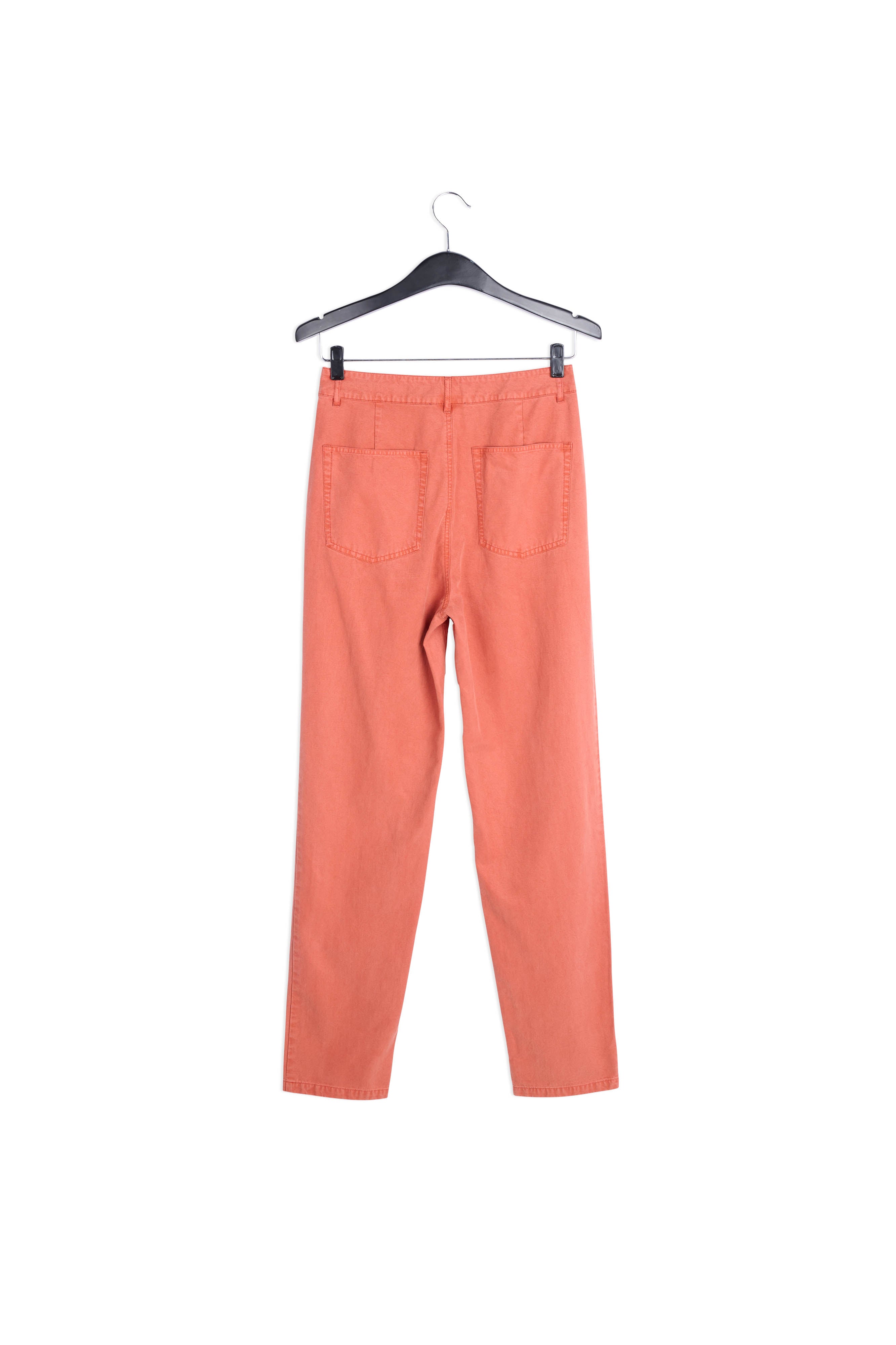 Jean fuselé orange foncé à taille haute RE—SSENTIEL | Essentiel second hand