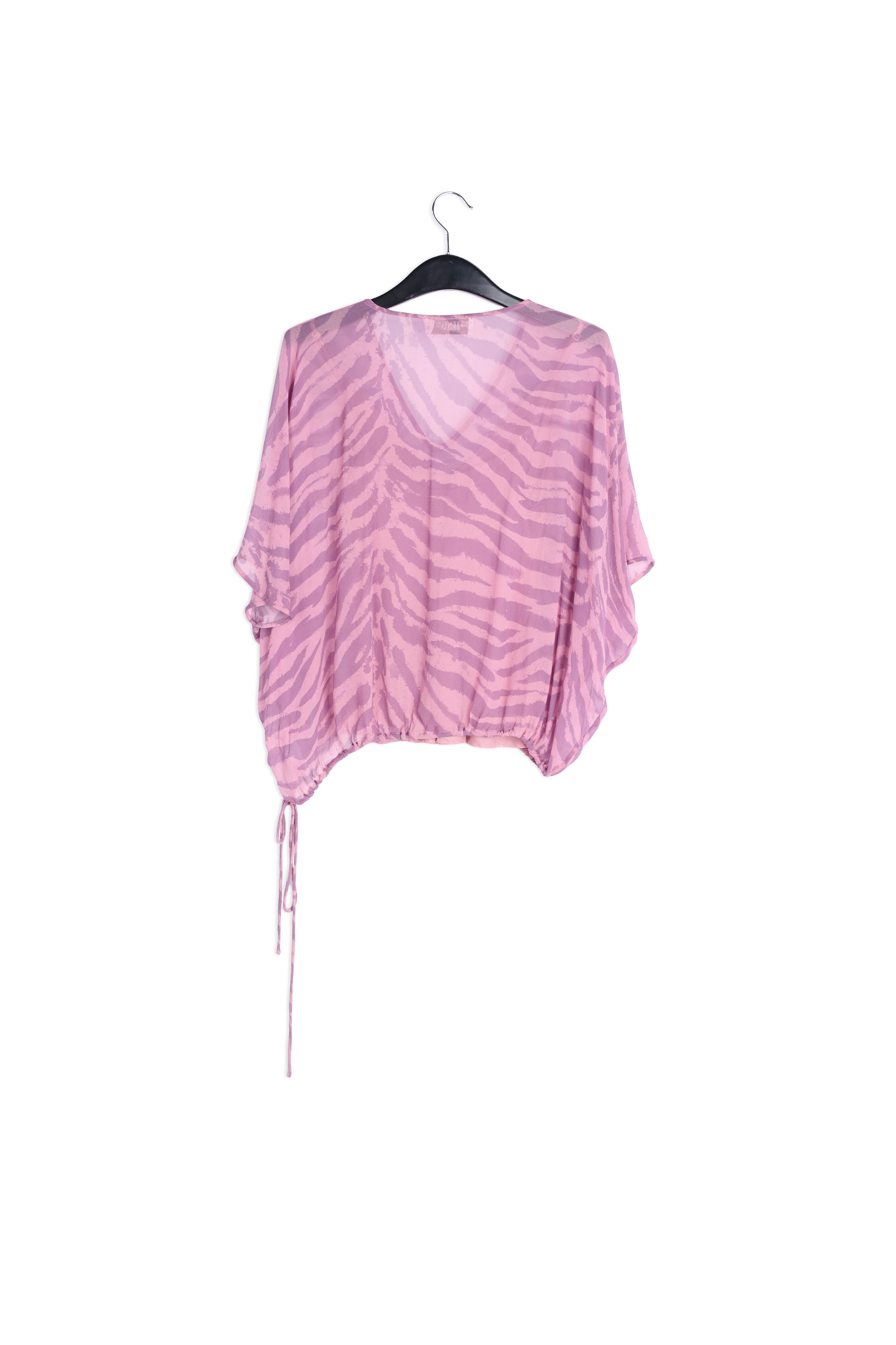 Lilac zebra-print loose-fit top RE—SSENTIEL | Essentiel second hand