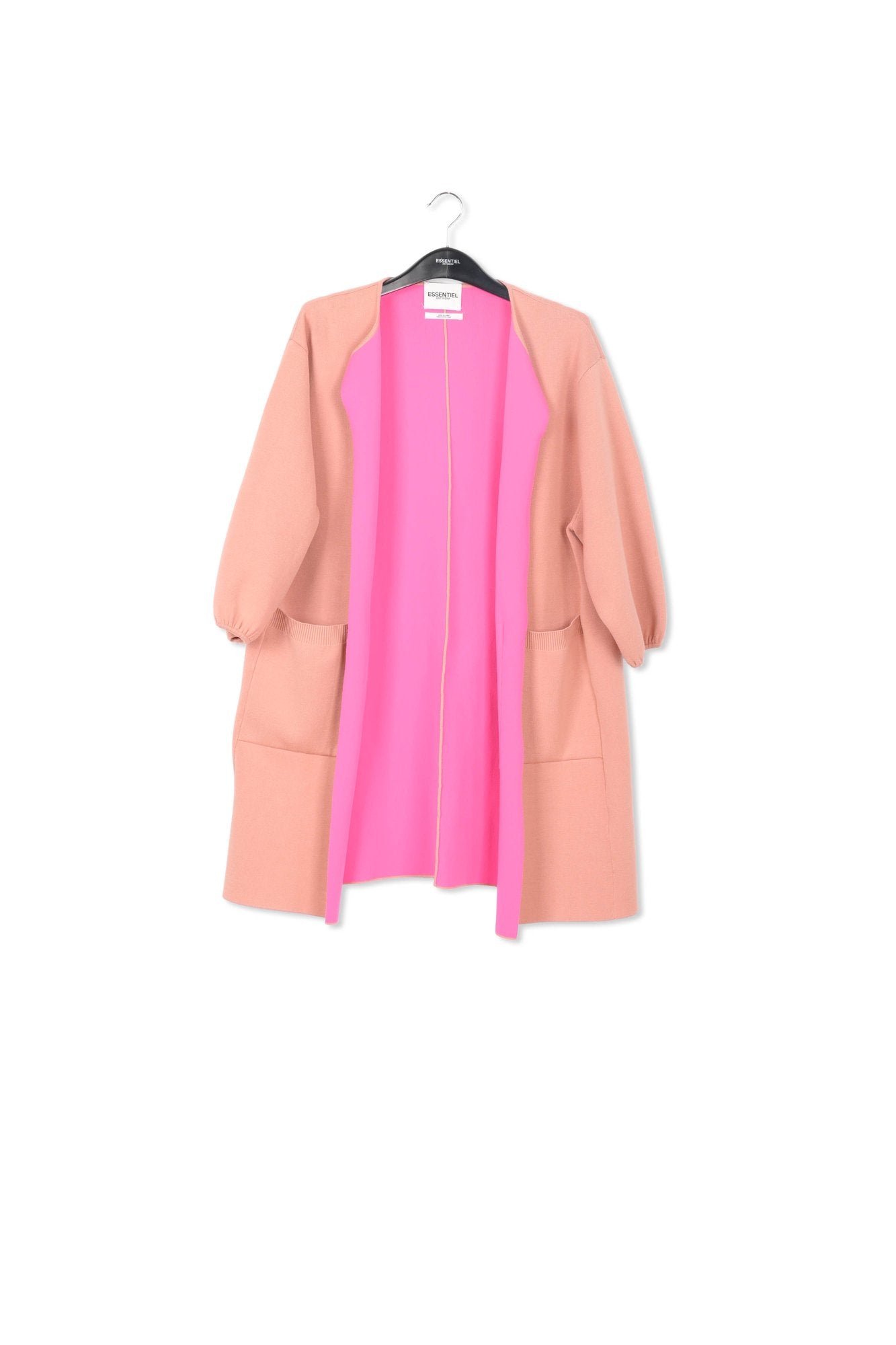 Vintage pink oversized knit coat RE—SSENTIEL | Essentiel second hand