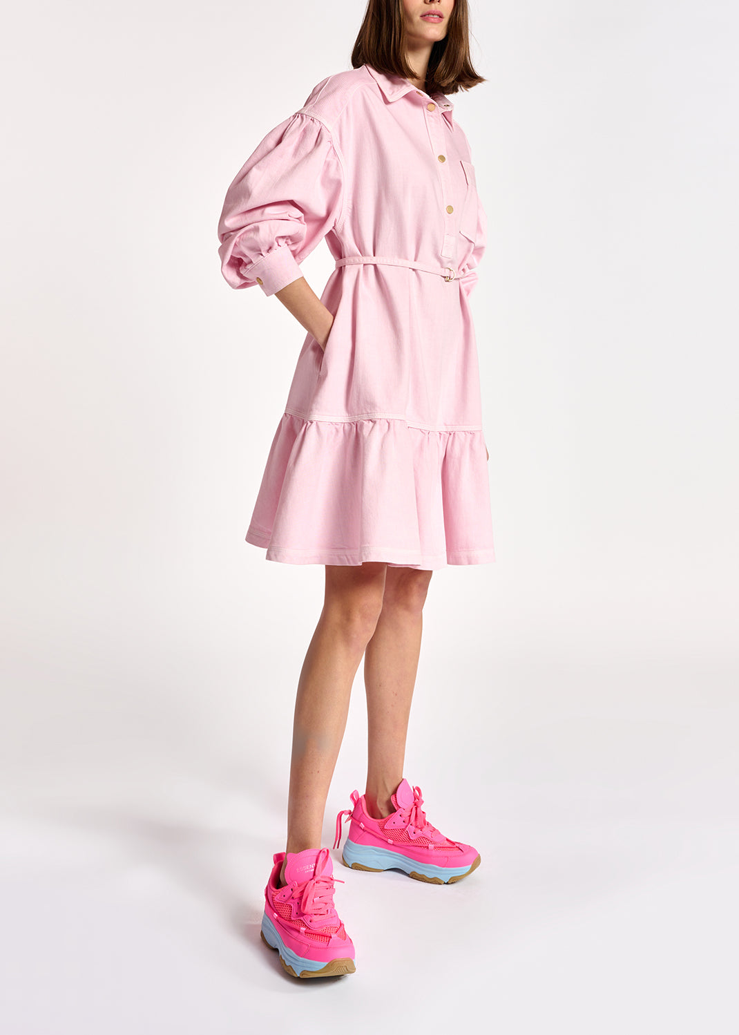 Light pink denim mini dress RE—SSENTIEL | Essentiel second hand