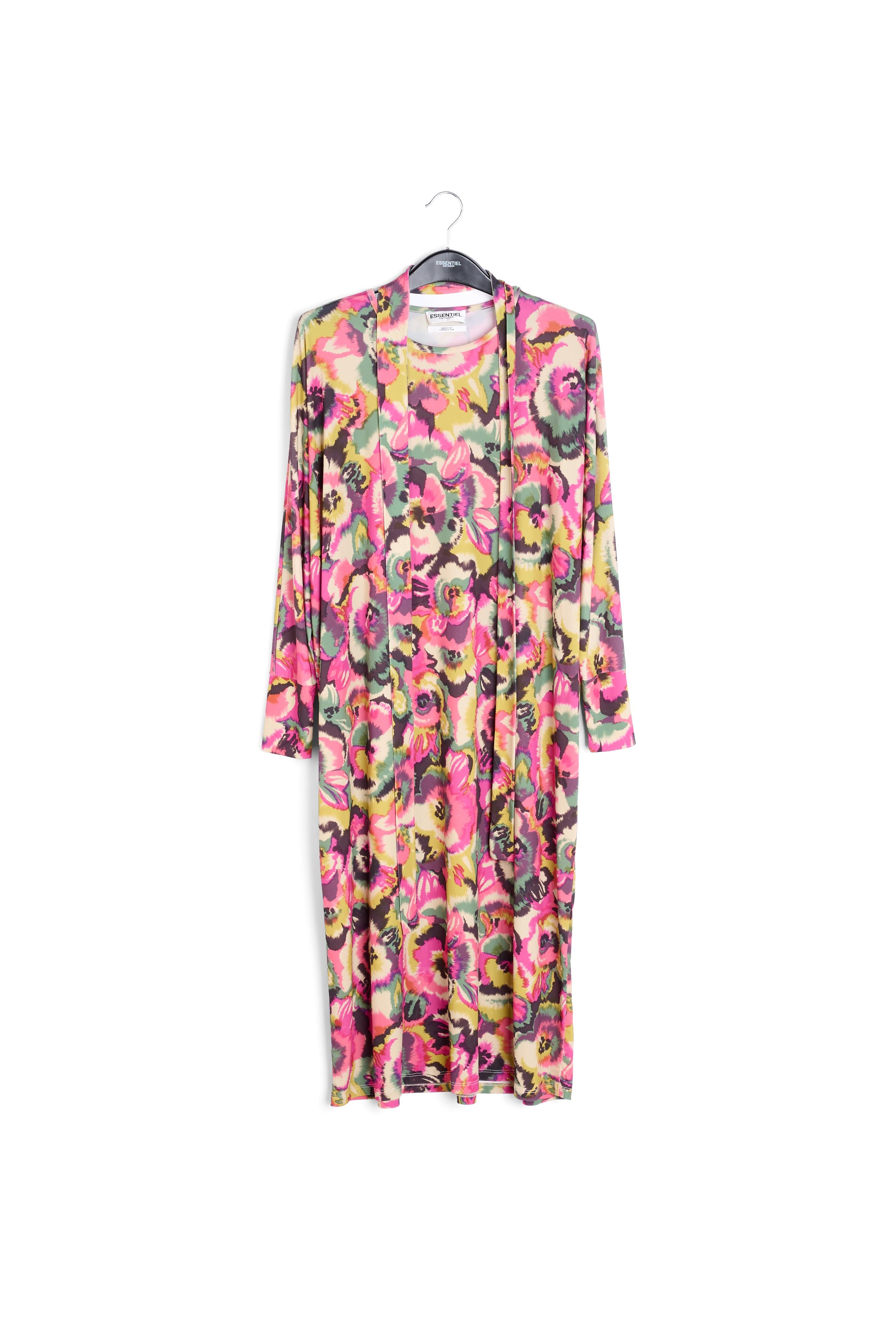 Multicolor midi-length dress with floral print RE—SSENTIEL | Essentiel second hand