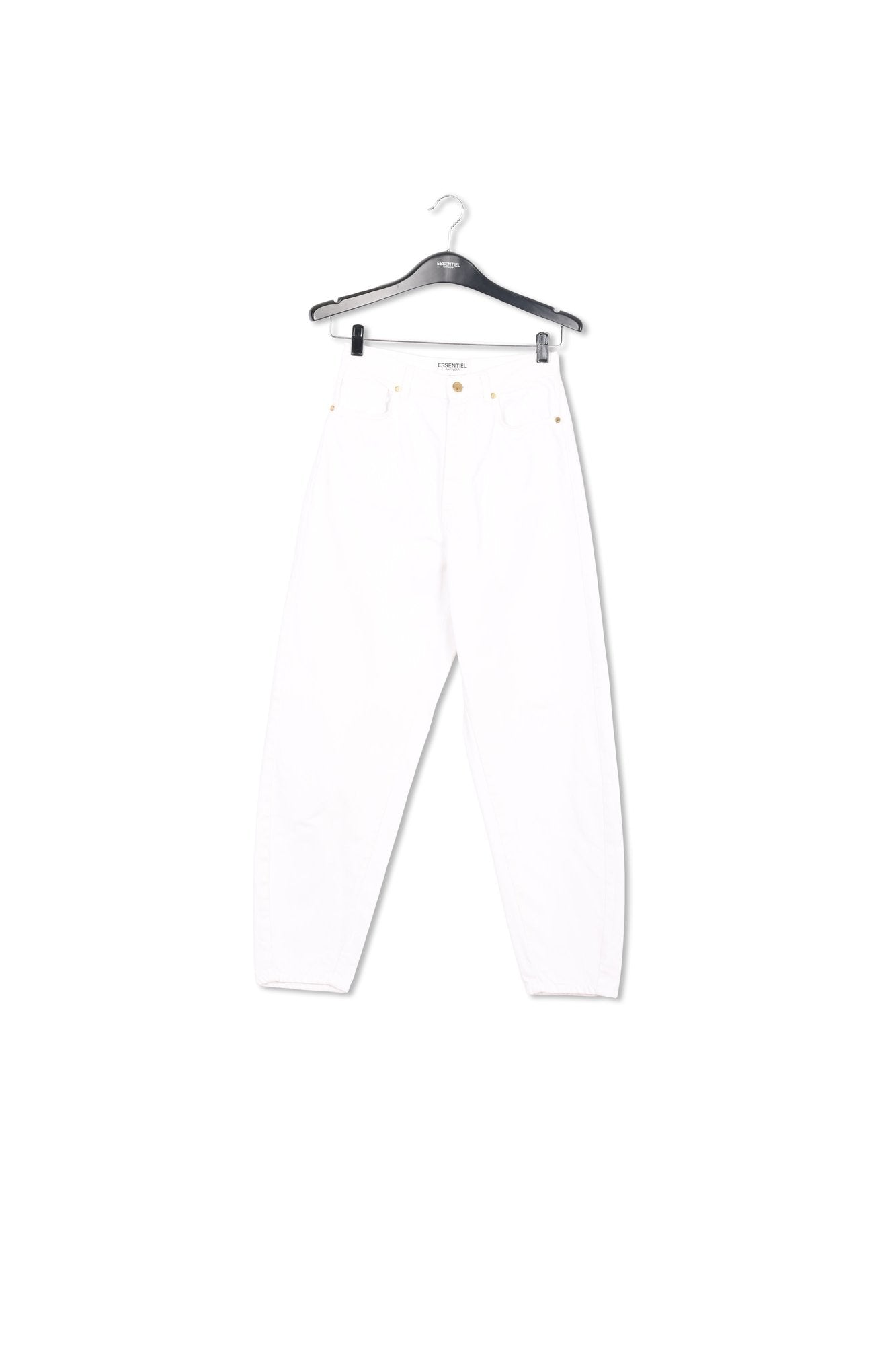 Off-white high-waisted loose-fit jeans RE—SSENTIEL | Essentiel second hand