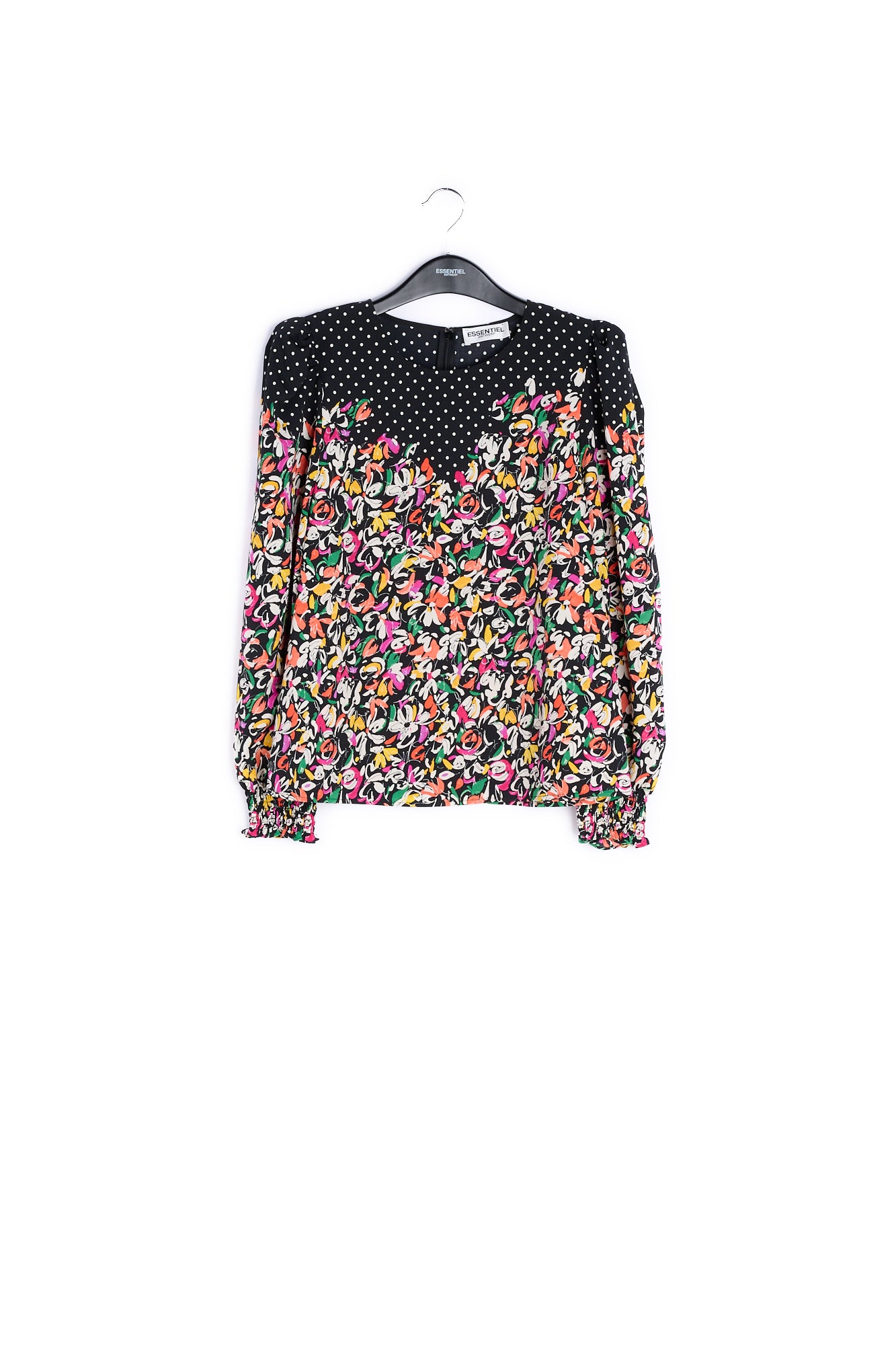 Colorful floral and polka-dot mixed-print top RE—SSENTIEL | Essentiel second hand