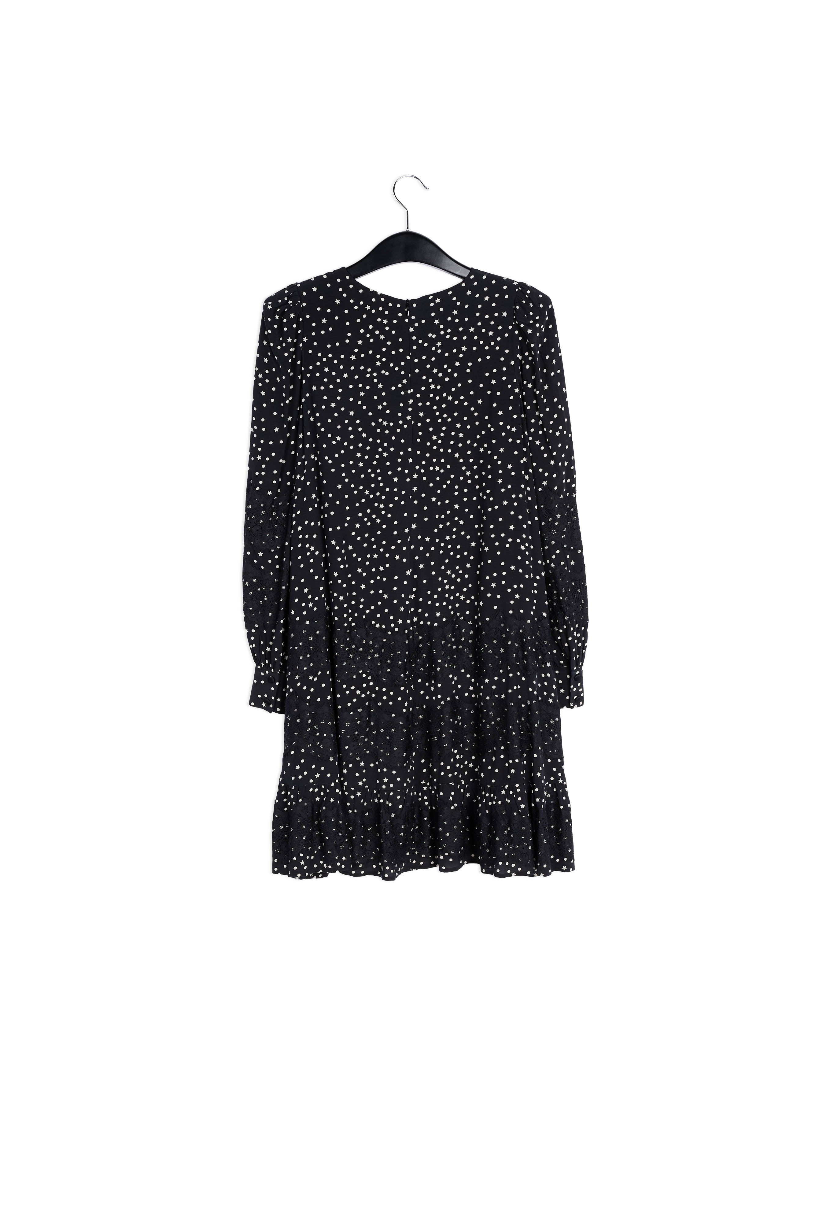 Black lace-trimmed mini dress RE—SSENTIEL | Essentiel second hand