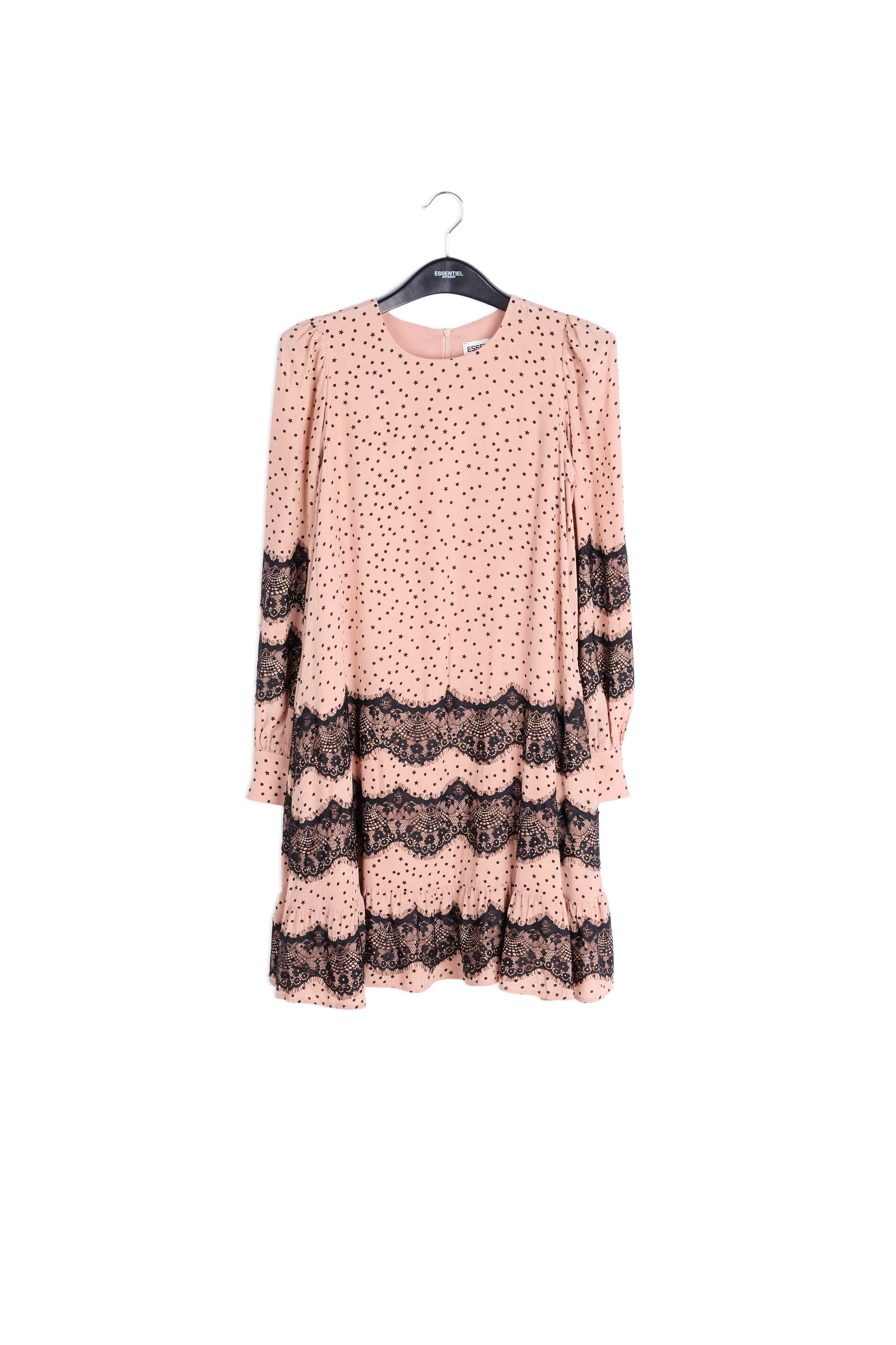 Peach lace-trimmed mini dress RE—SSENTIEL | Essentiel second hand