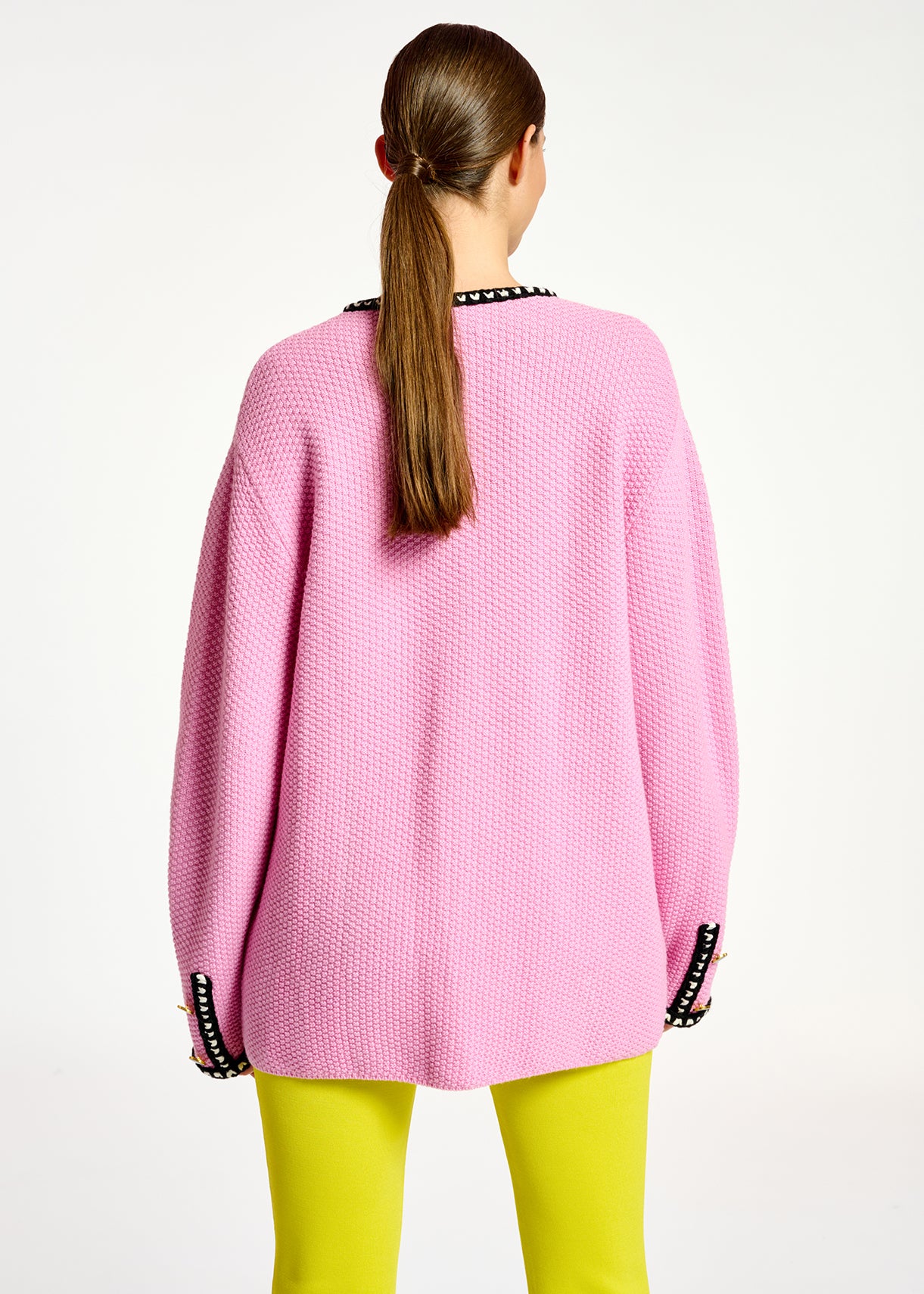 Cardigan rose en laine et coton RE—SSENTIEL | Essentiel second hand