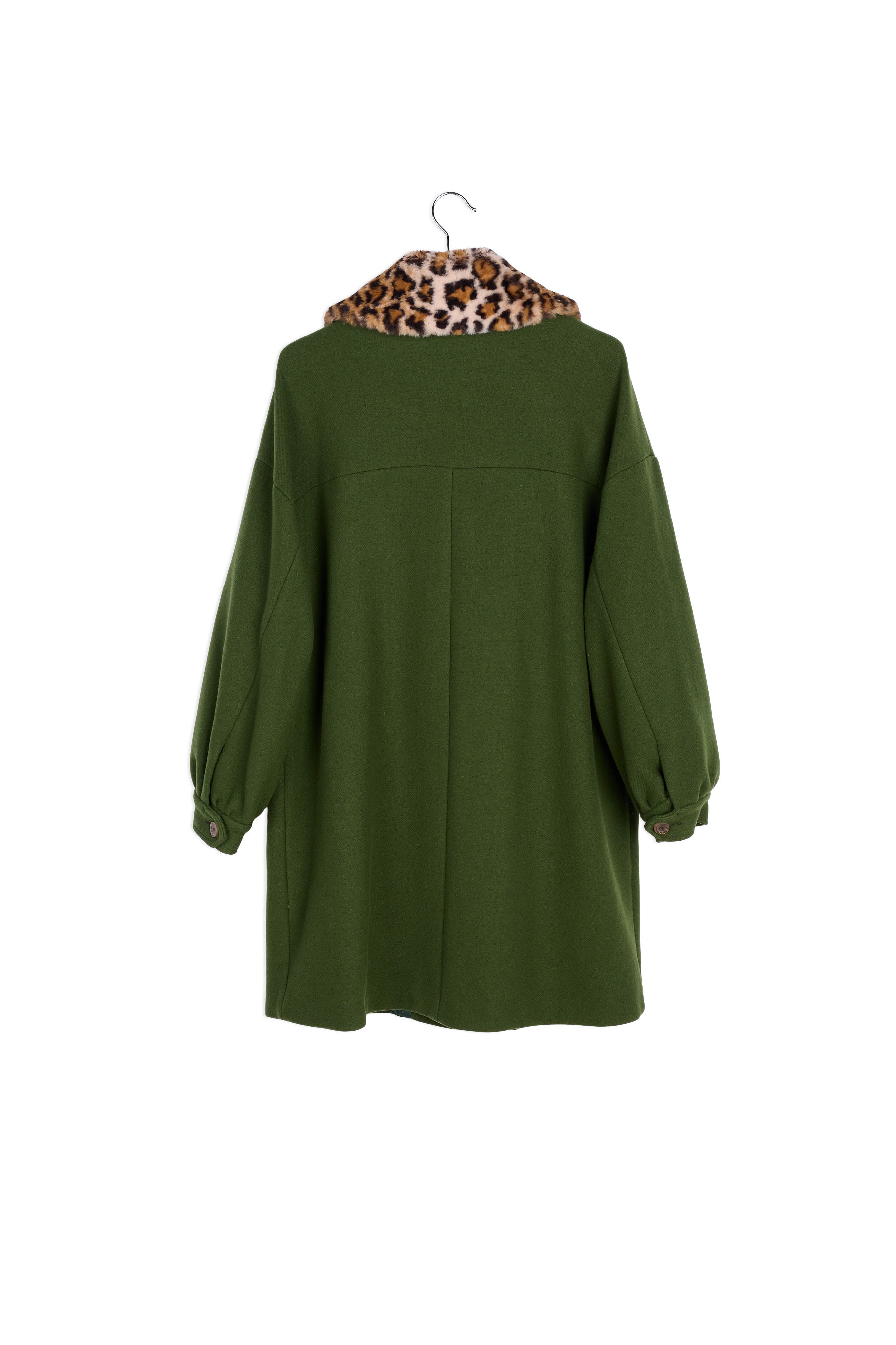 Khaki italian wool blend coat RE—SSENTIEL | Essentiel second hand