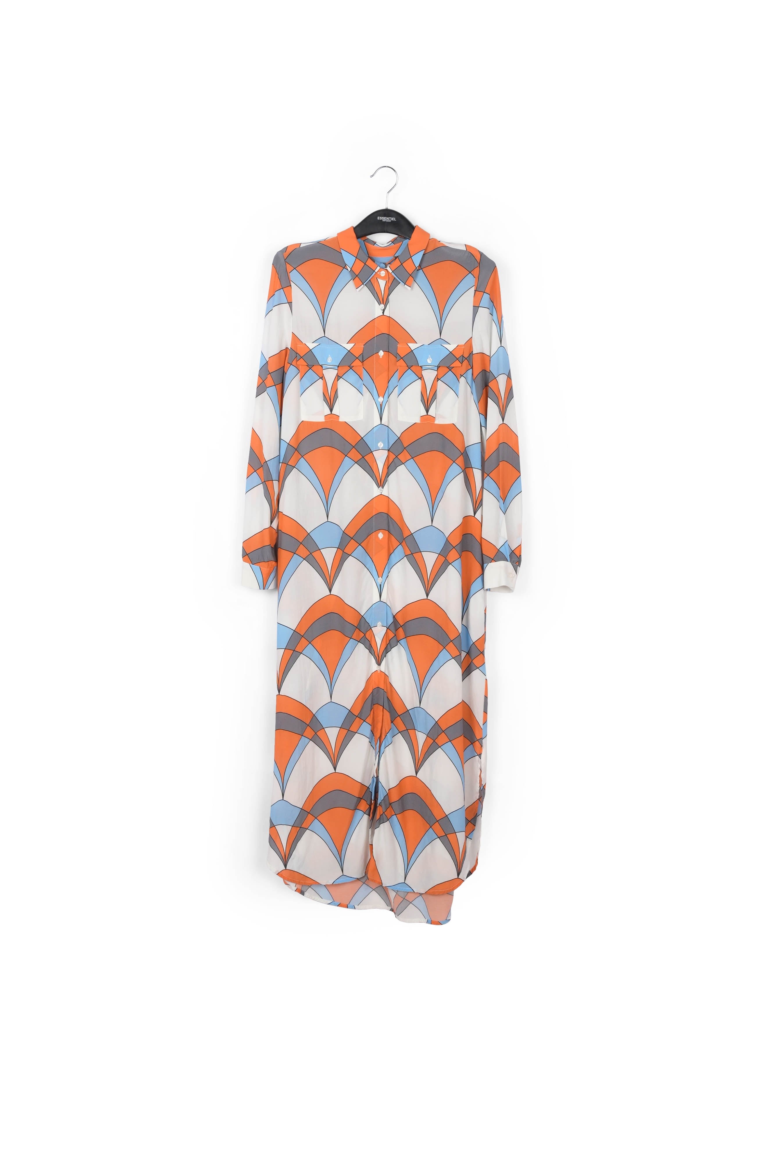Off-white graphic print shirt dress RE—SSENTIEL | Essentiel second hand