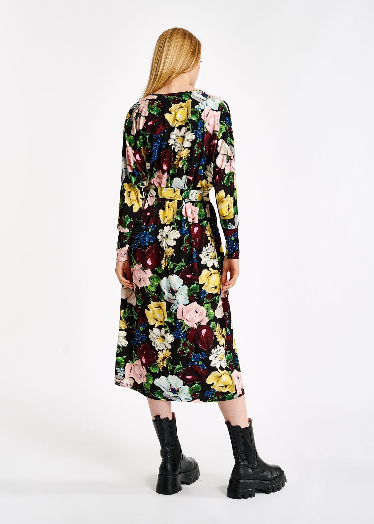 Floral print midi-length dress RE—SSENTIEL | Essentiel second hand