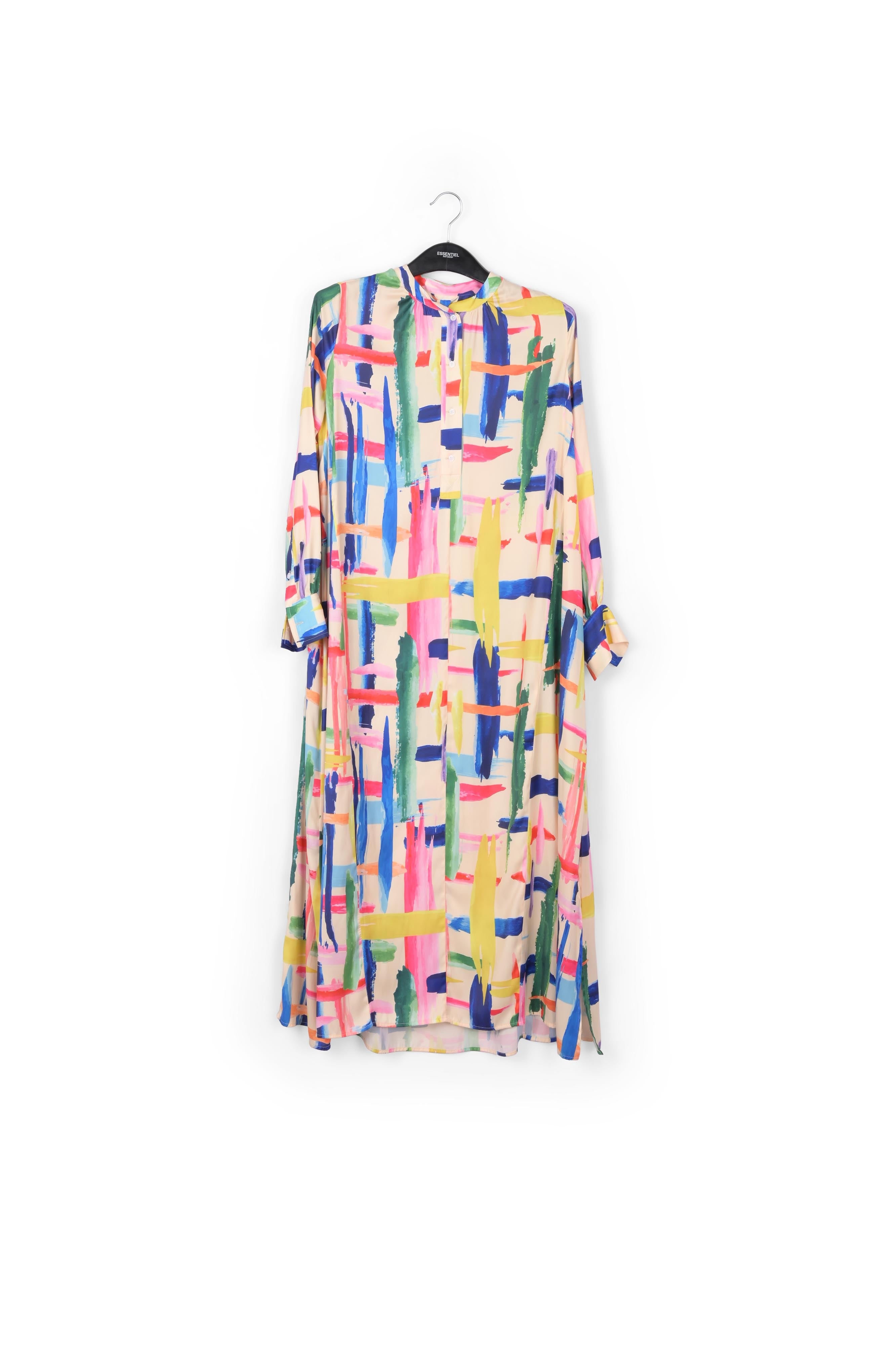 Robe chemise graphique à rayures multicolores RE—SSENTIEL | Essentiel second hand