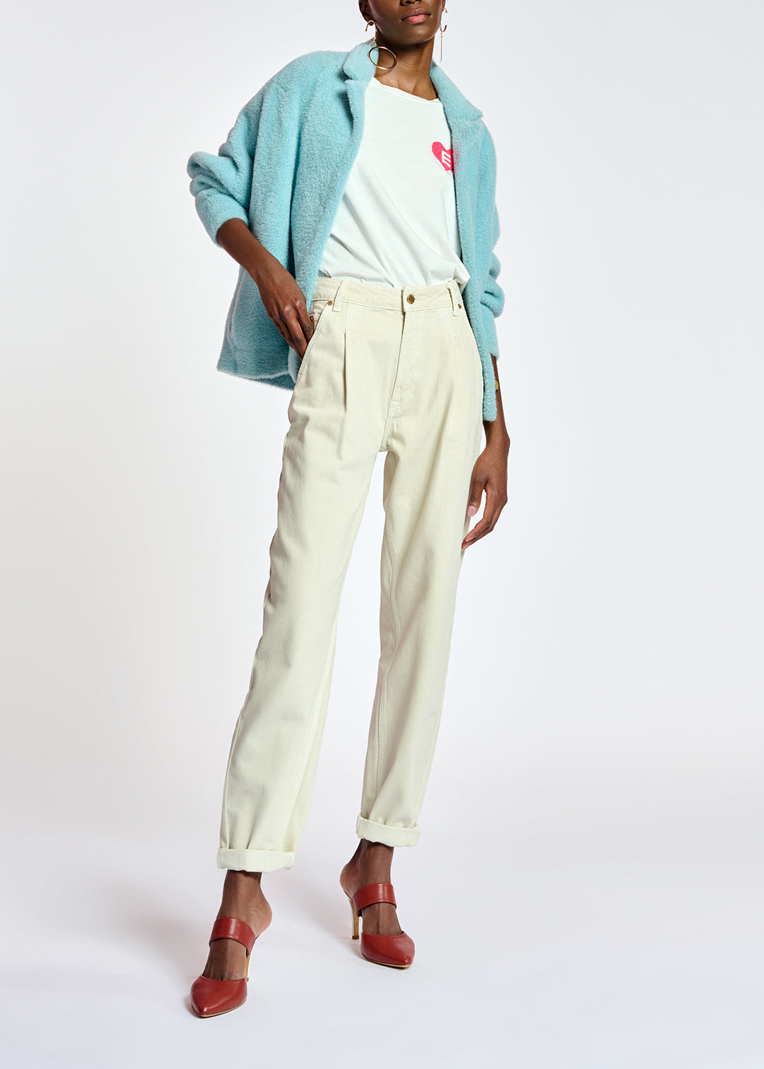 Off-white denim boyfriend jeans RE—SSENTIEL | Essentiel second hand