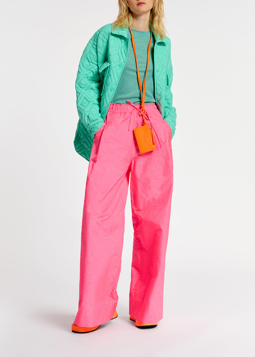 Turquoise quilted jacket RE—SSENTIEL | Essentiel second hand