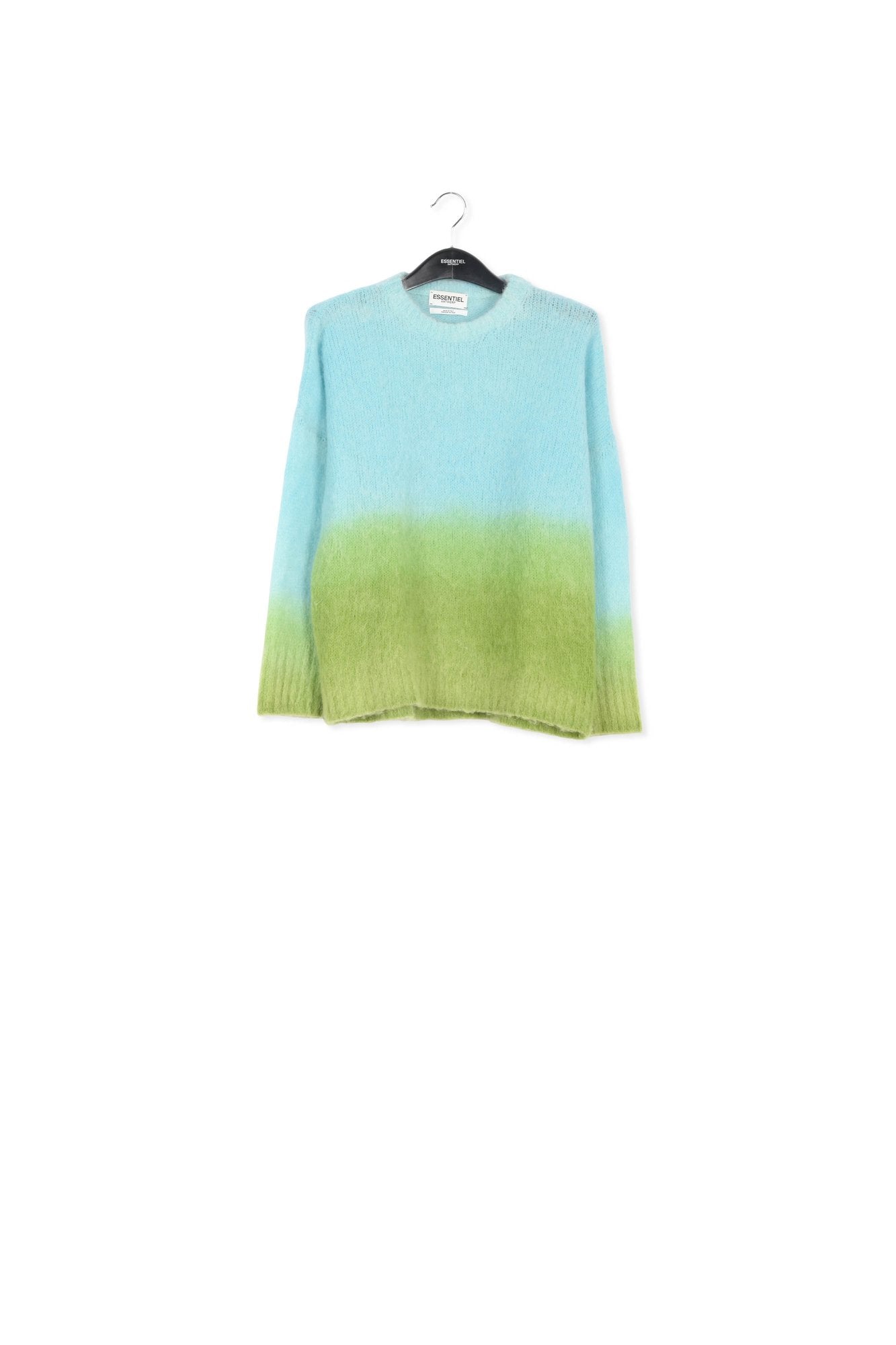 Light blue and green knit sweater with gradient effect RE—SSENTIEL | Essentiel second hand