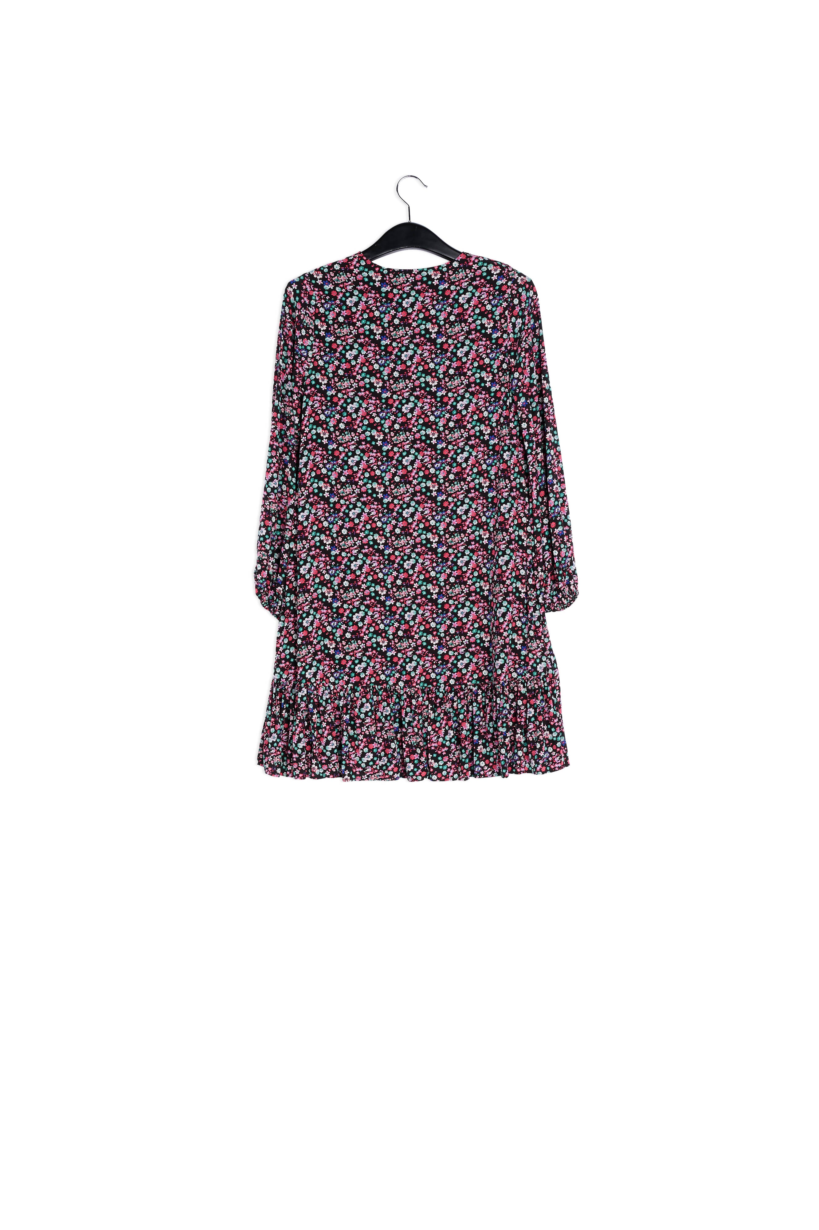 Mini robe noire à imprimé floral RE—SSENTIEL | Essentiel second hand
