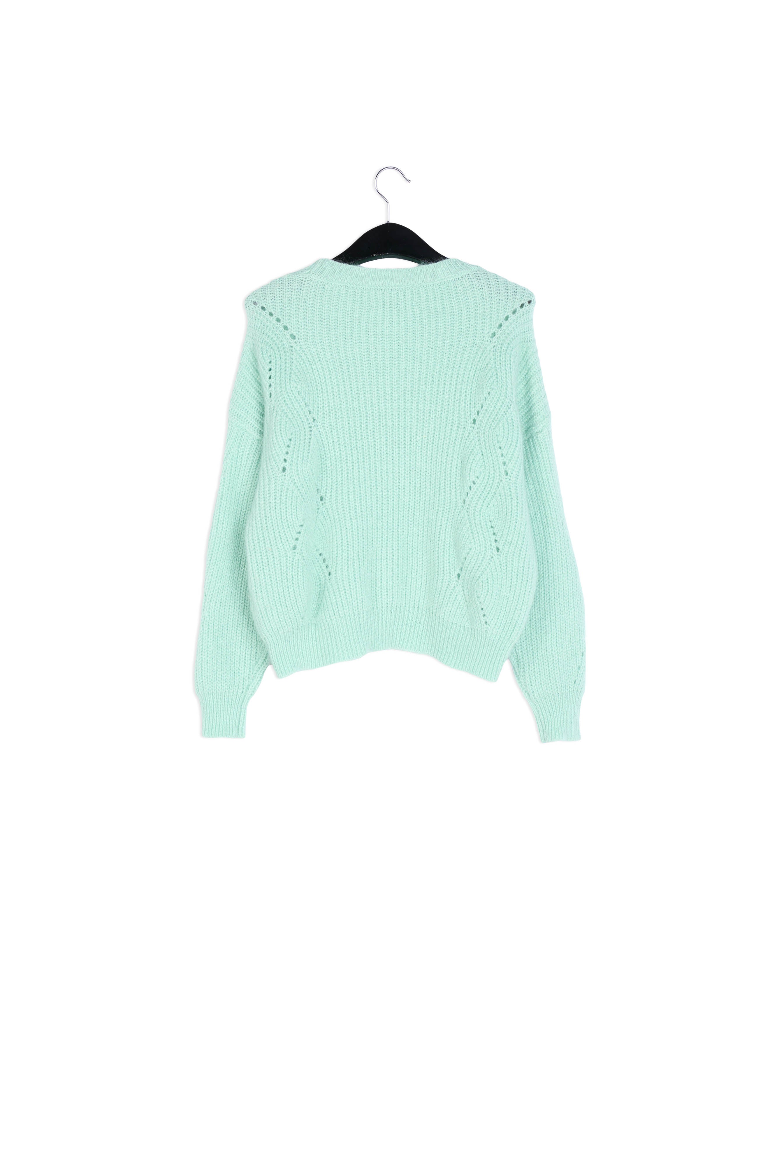 Mint green ribbed mohair-blend sweater RE—SSENTIEL | Essentiel second hand