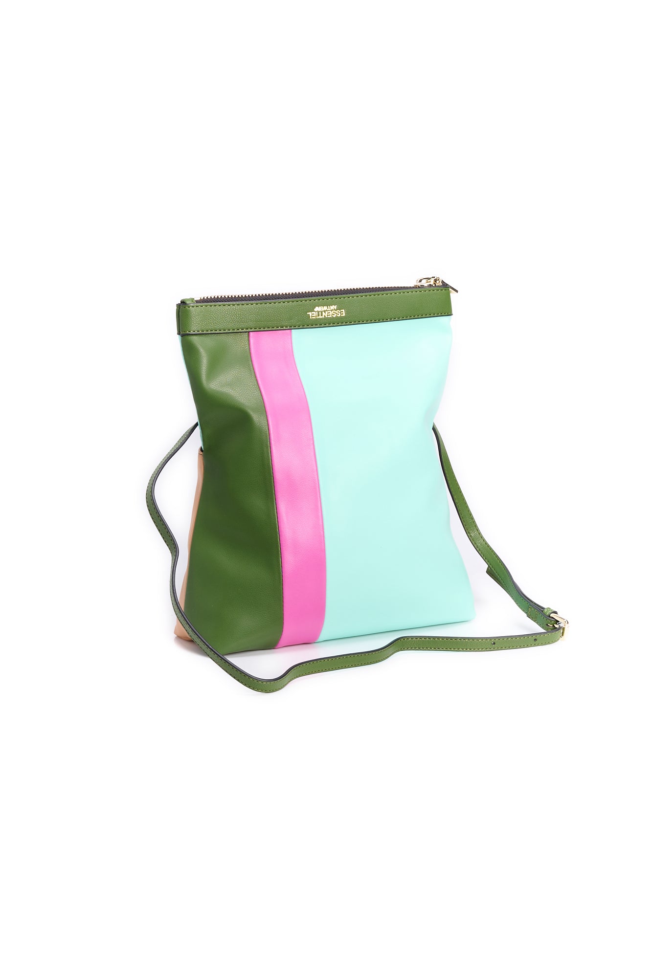 Green front-flap shoulder bag RE—SSENTIEL | Essentiel second hand