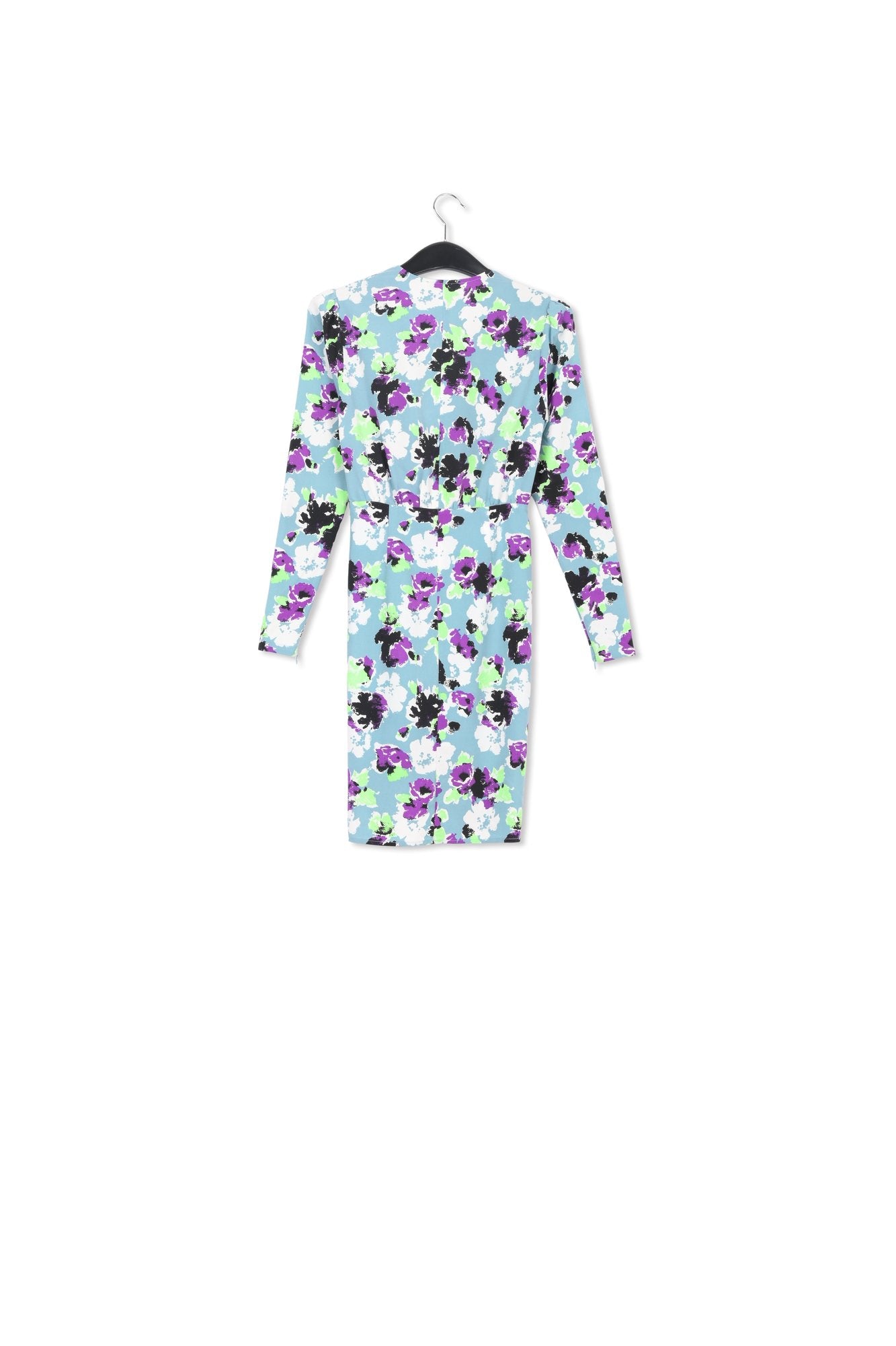 Light blue floral mini wrap dress RE—SSENTIEL | Essentiel second hand