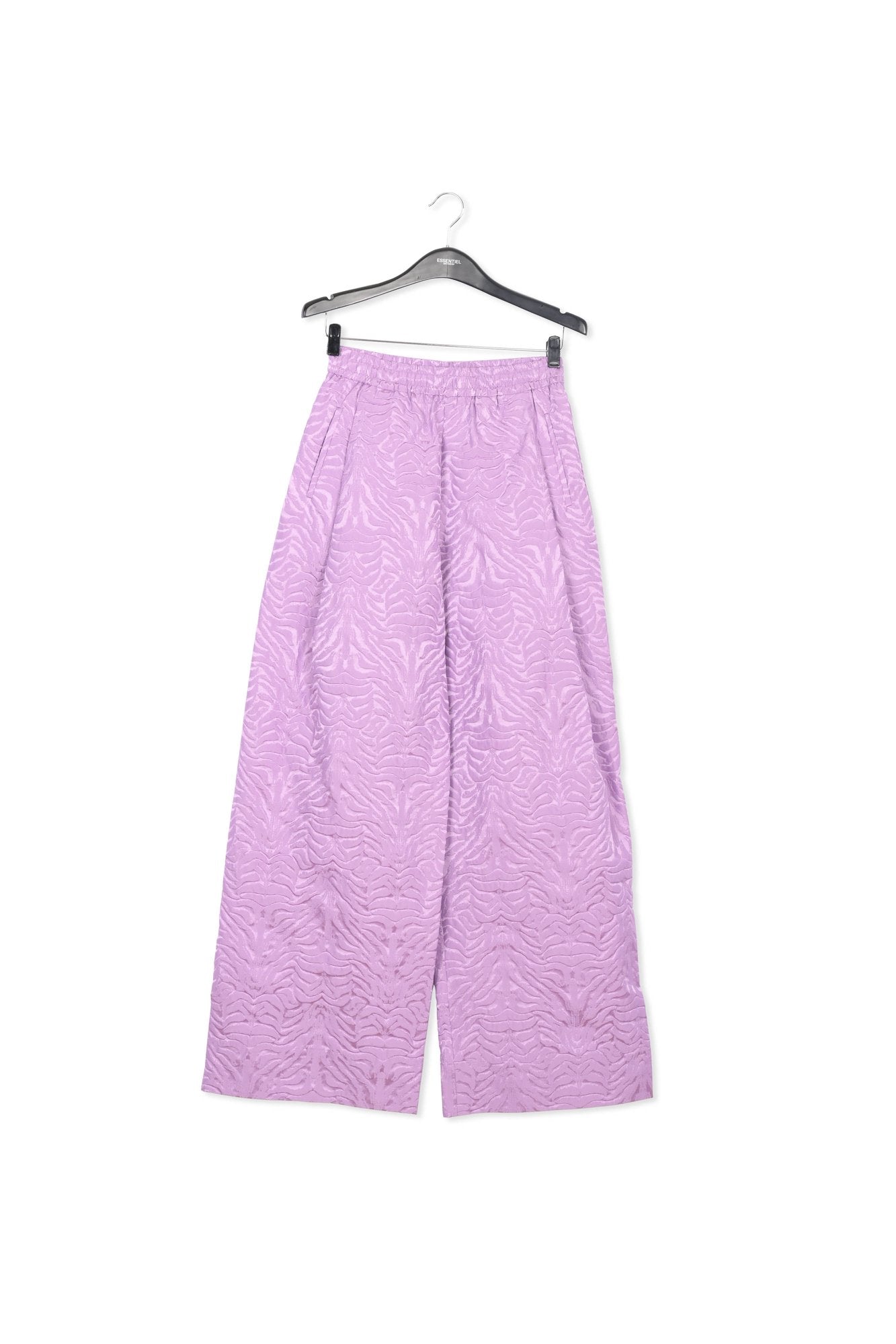 Lilac zebra jacquard wide-leg pants RE—SSENTIEL | Essentiel second hand