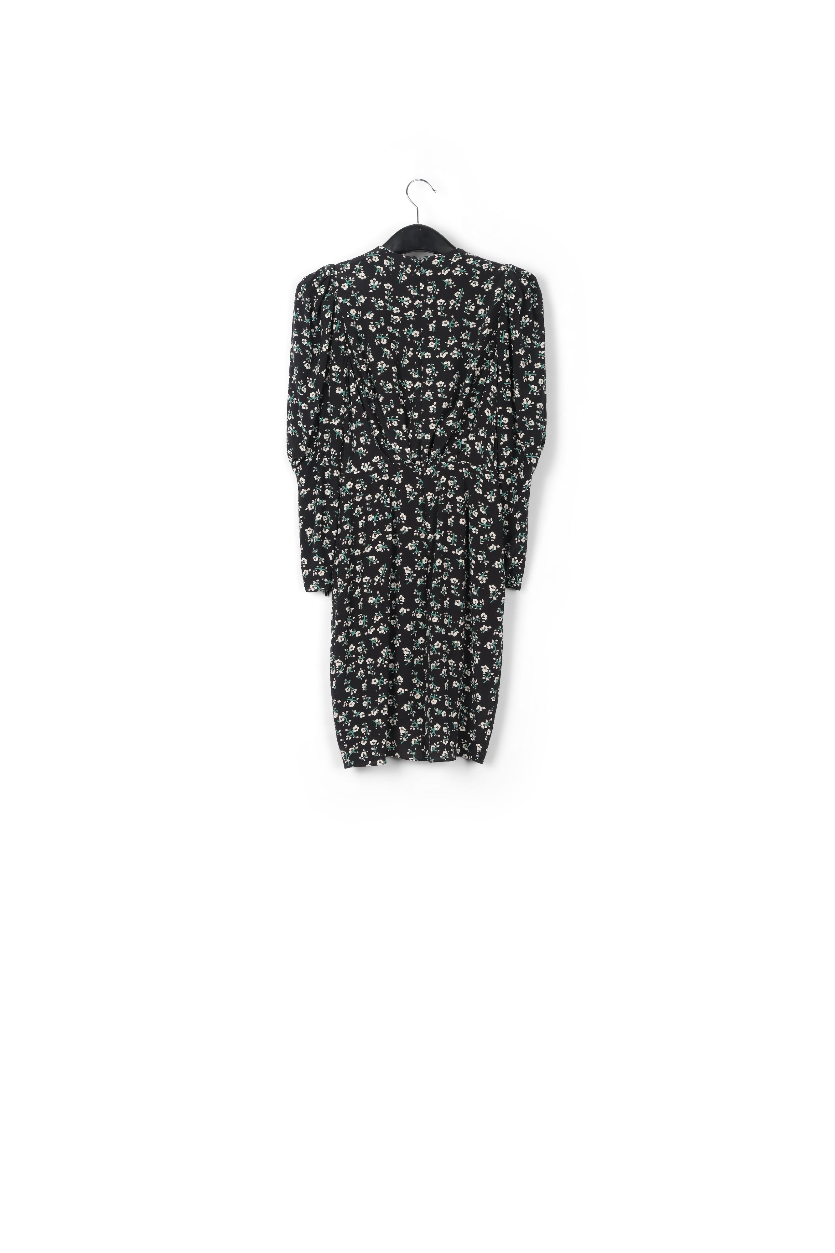 Black floral mini wrap dress RE—SSENTIEL | Essentiel second hand