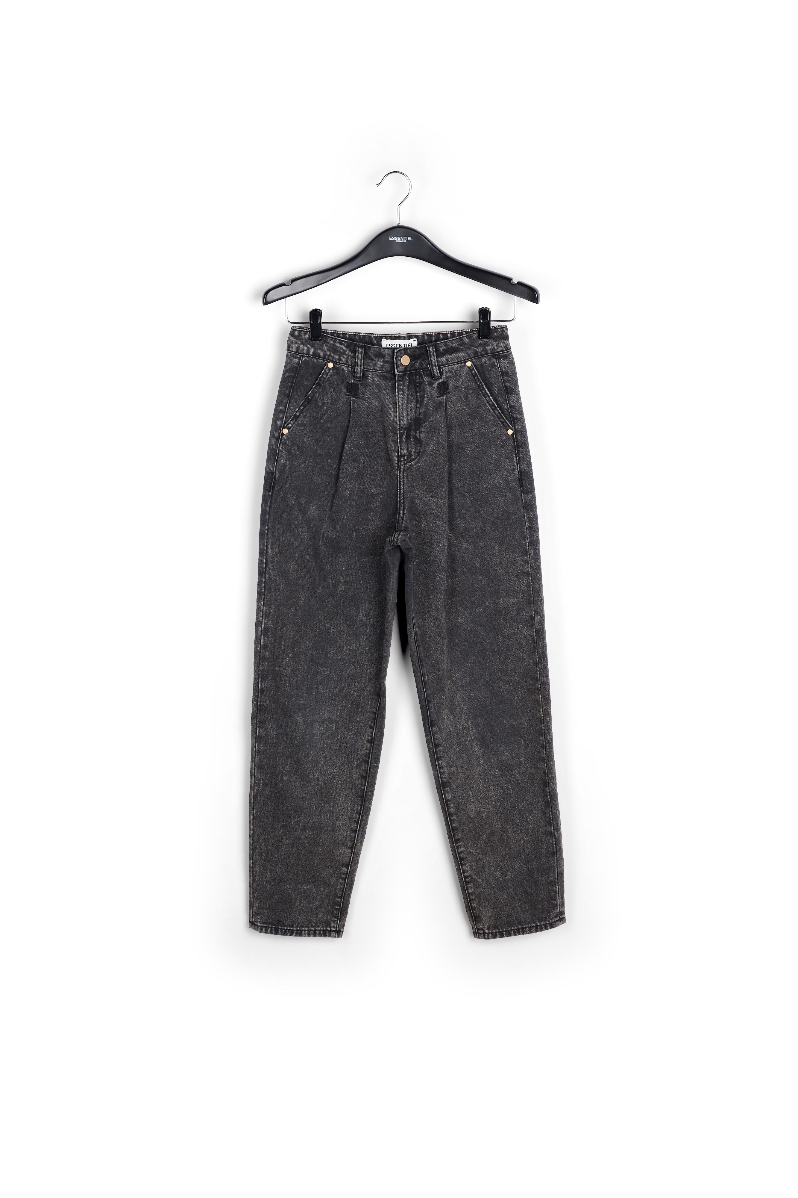 Jean fuselé gris foncé à taille haute RE—SSENTIEL | Essentiel second hand