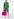 Green, red and purple watercolor-print mini dress Faume - seconde main