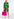 Green, red and purple watercolor-print mini dress Faume - seconde main