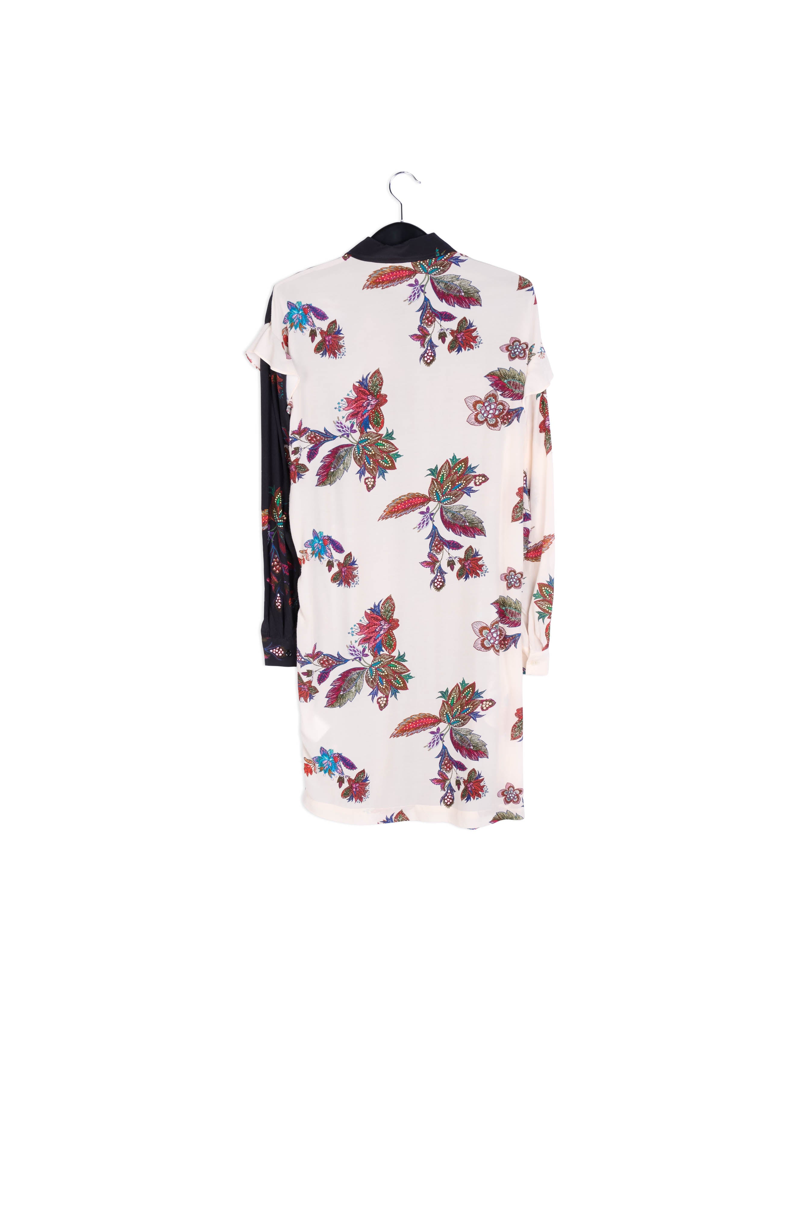 Black and white shirt dress with floral print RE—SSENTIEL | Essentiel second hand