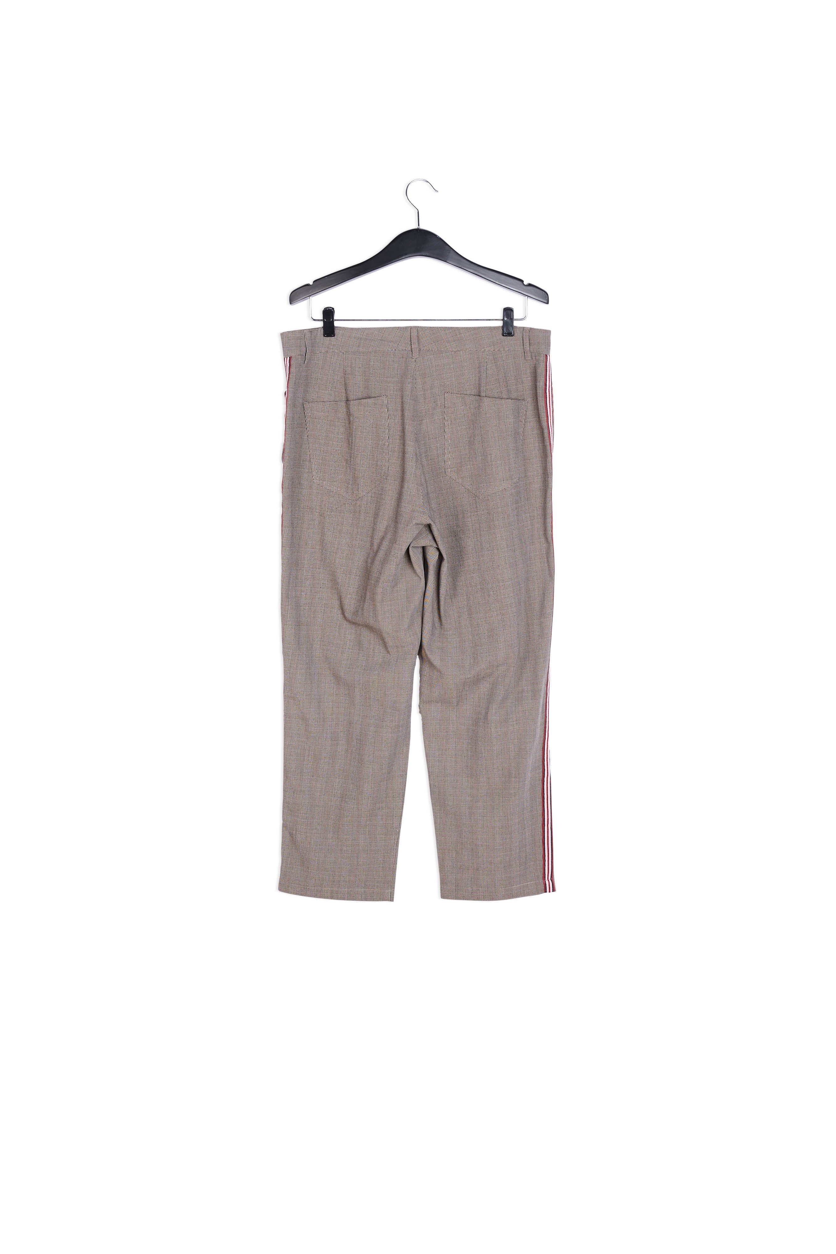 Pantalon gris clair à carreaux RE—SSENTIEL | Essentiel second hand