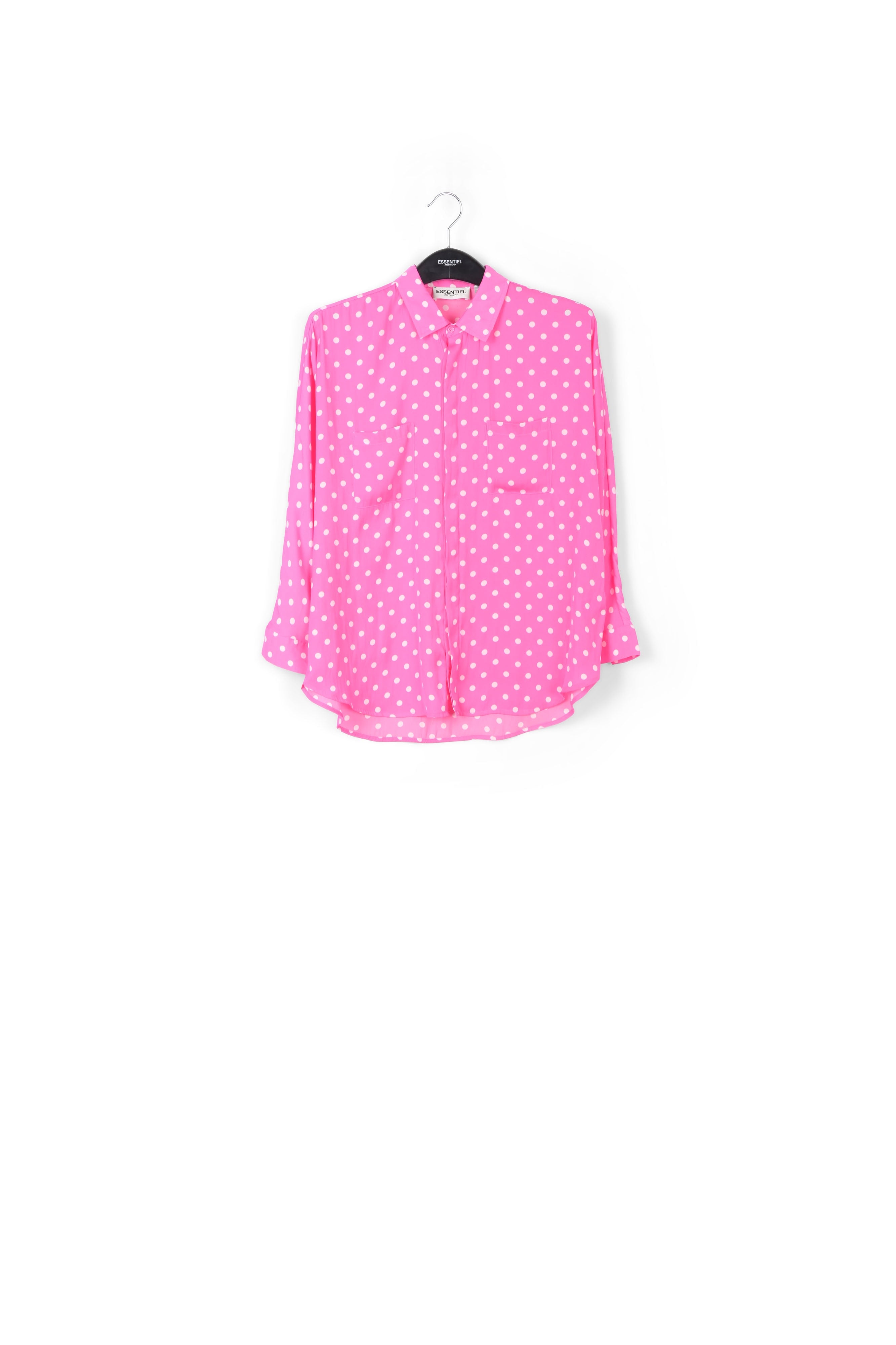Neon pink polka dot shirt RE—SSENTIEL | Essentiel second hand