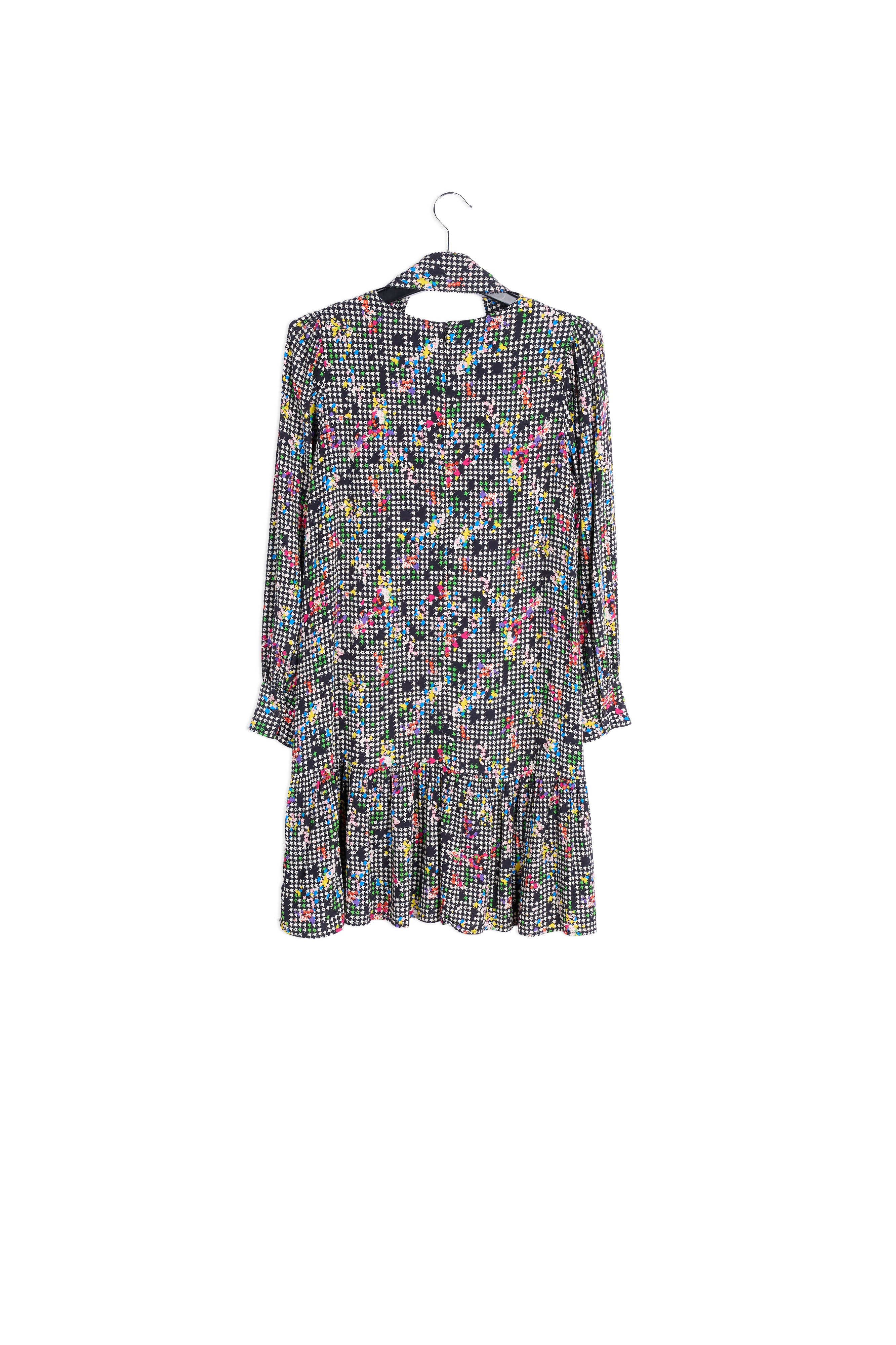 Black and white ruffled hem mini dress RE—SSENTIEL | Essentiel second hand