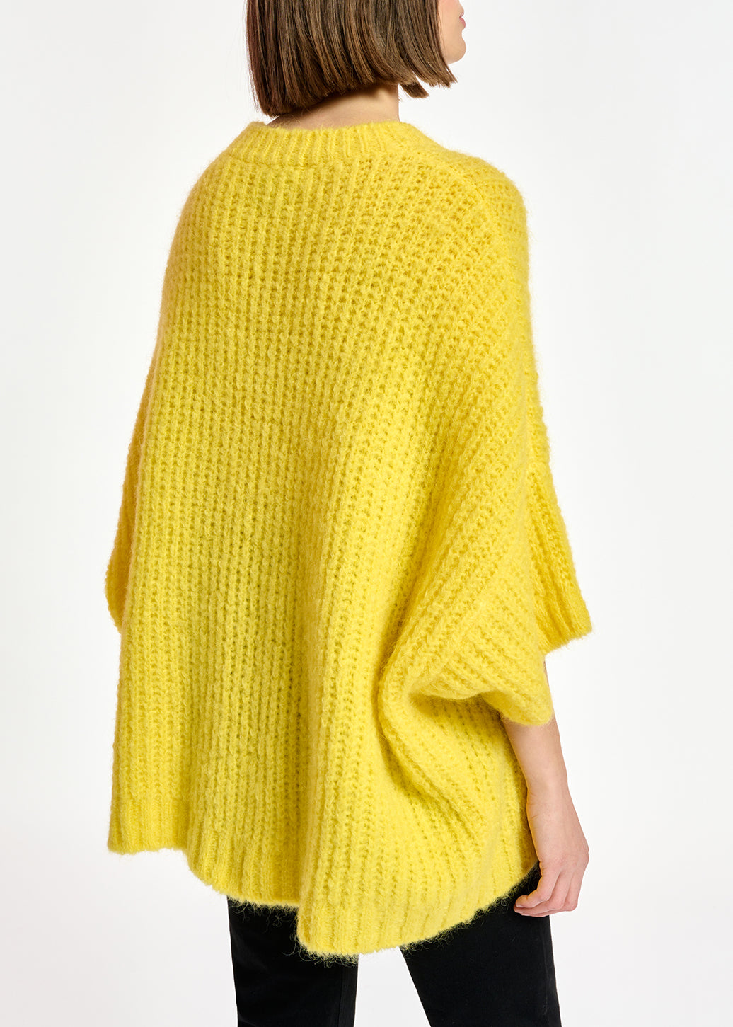 Yellow boxy cut knit sweater RE—SSENTIEL | Essentiel second hand