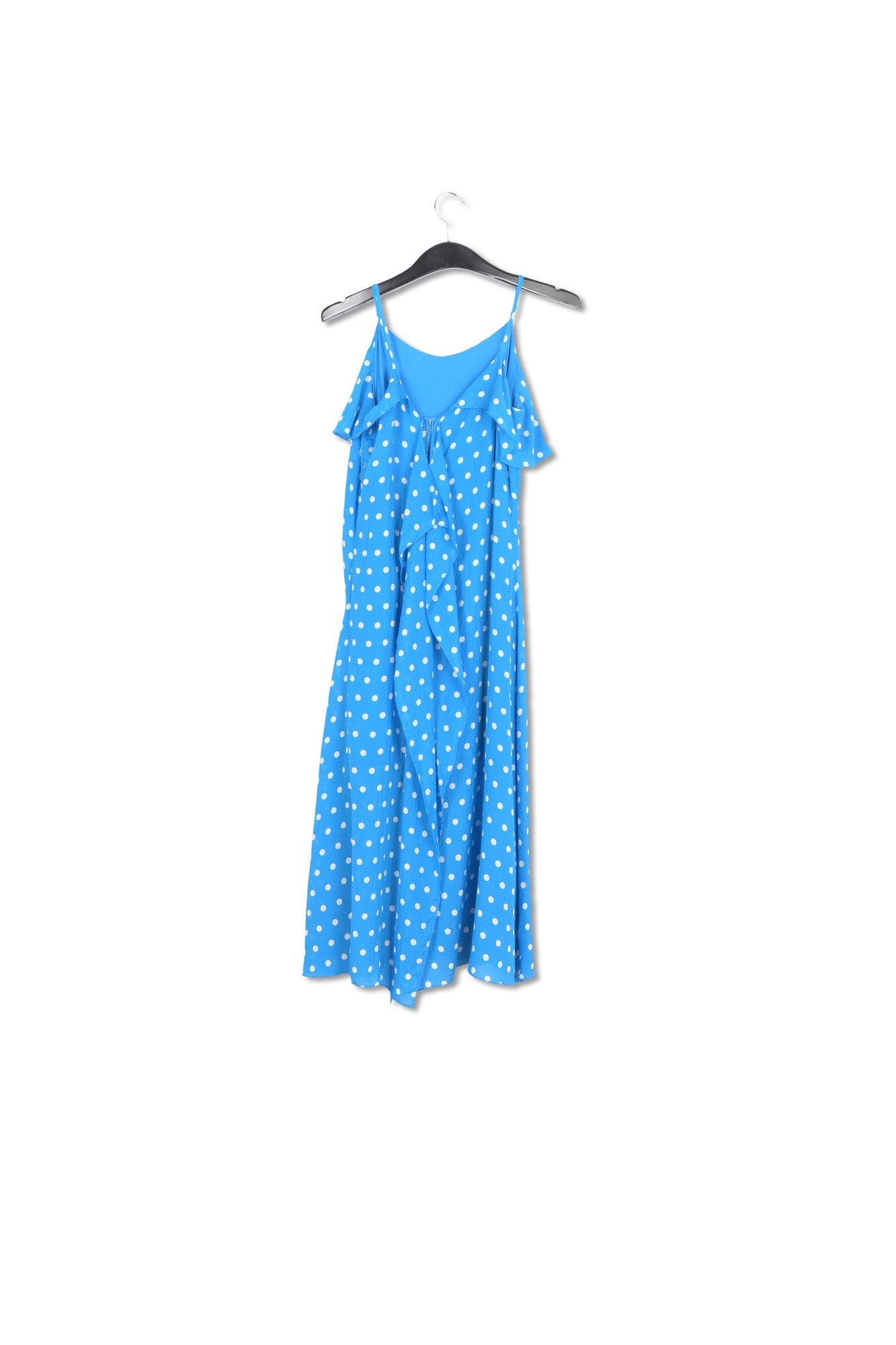 Blue and white polka-dot slip dress RE—SSENTIEL | Essentiel second hand