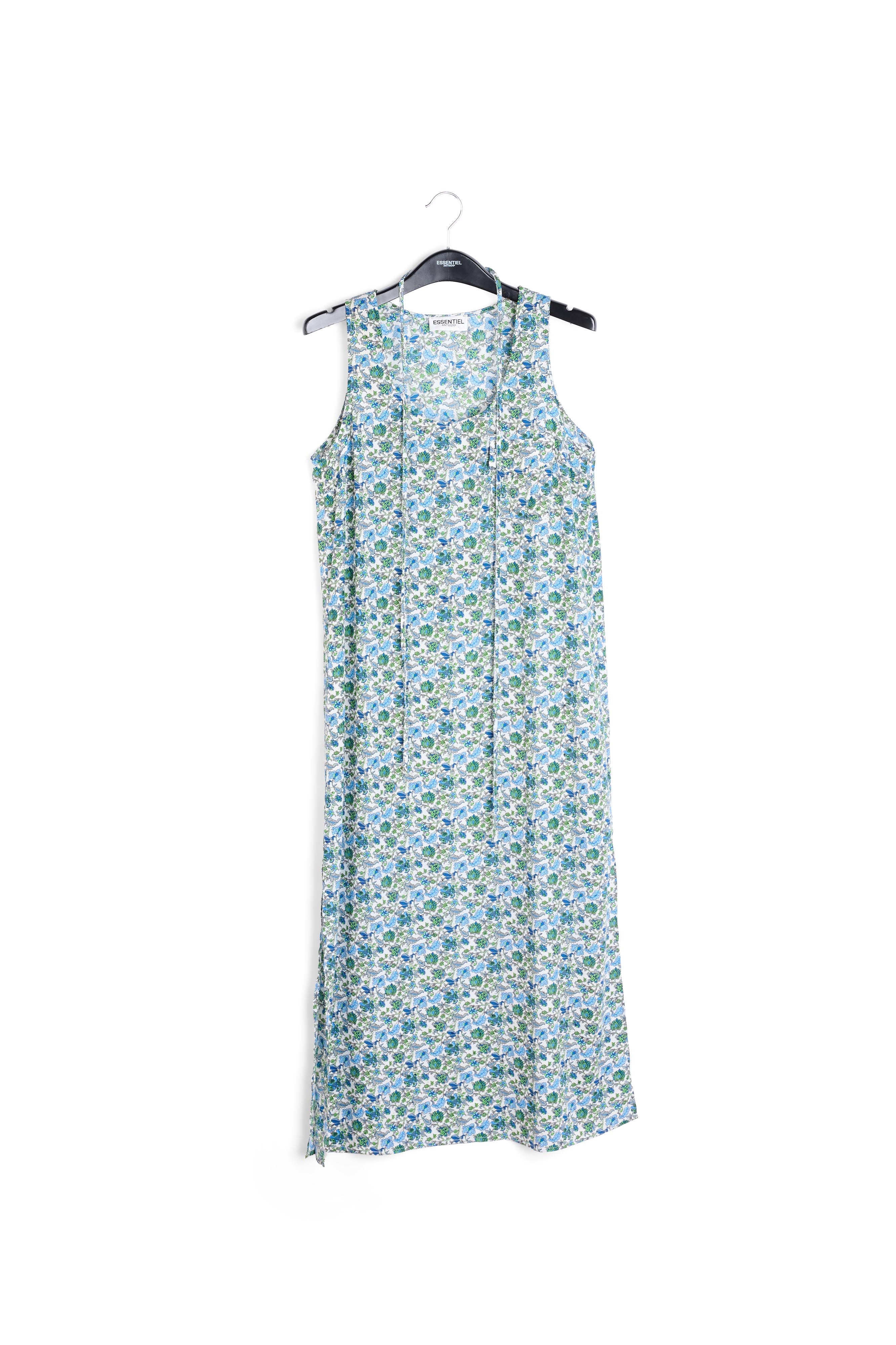 Mouwloze maxi-jurk met bloemenprint en stras RE—SSENTIEL | Essentiel second hand