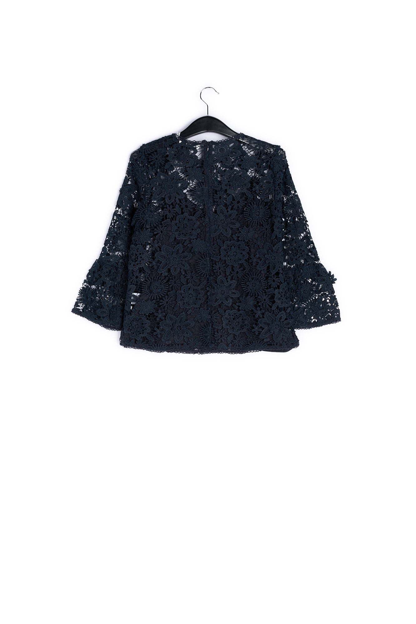 Blue floral lace top RE—SSENTIEL | Essentiel second hand