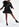 Mini robe noire rebrodée de paillettes Faume - seconde main