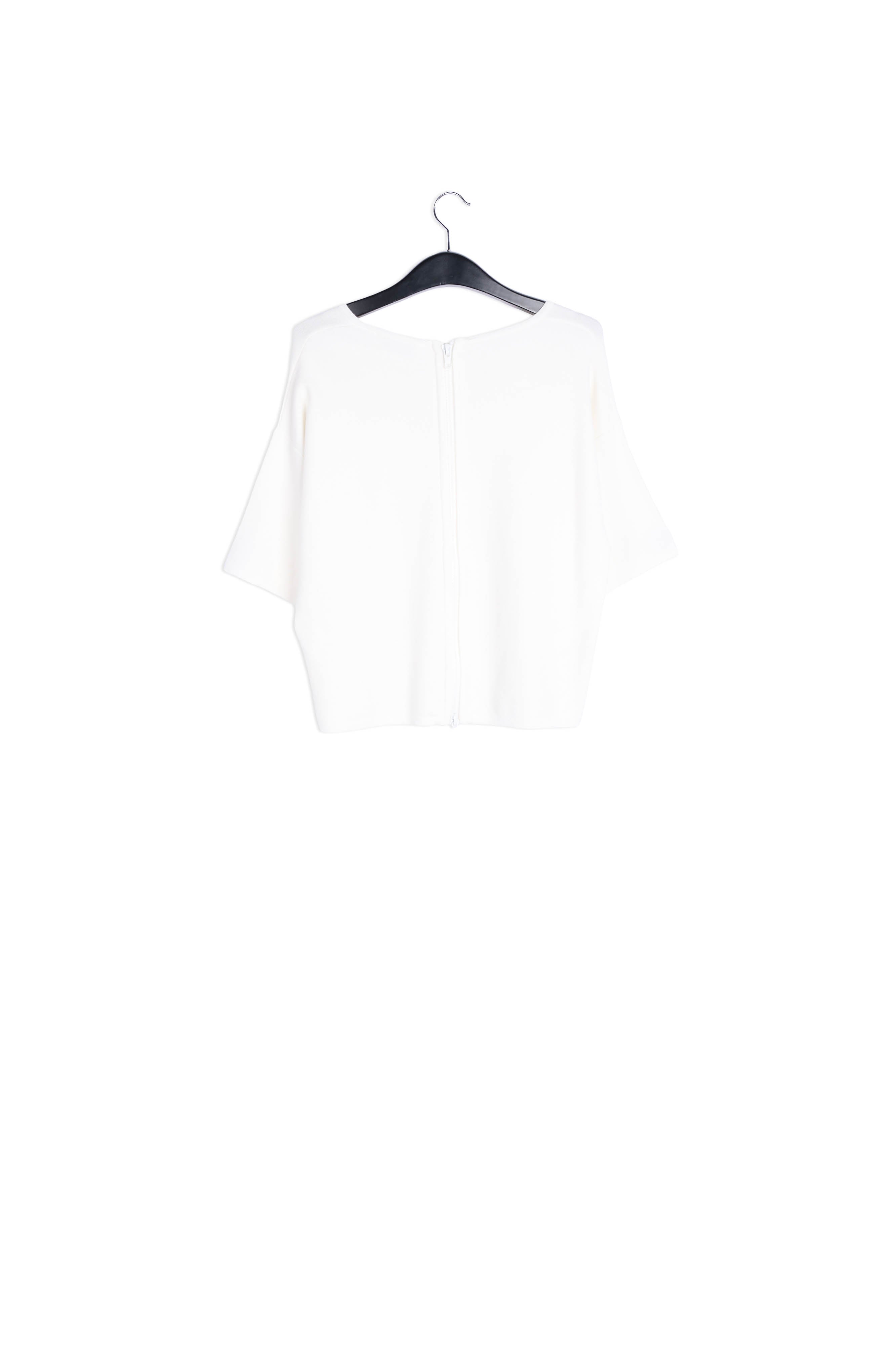 Off-white short-sleeved sweater RE—SSENTIEL | Essentiel second hand