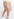 Mini-jupe en jacquard fleuri beige, rose et blanc Faume - seconde main