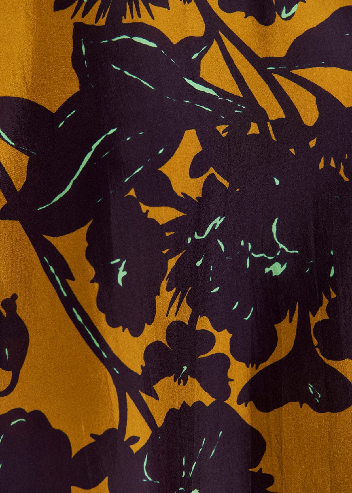 Top en soie bronze à imprimé fleuri RE—SSENTIEL | Essentiel second hand