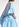 Light blue ruffled cotton dress Faume - seconde main