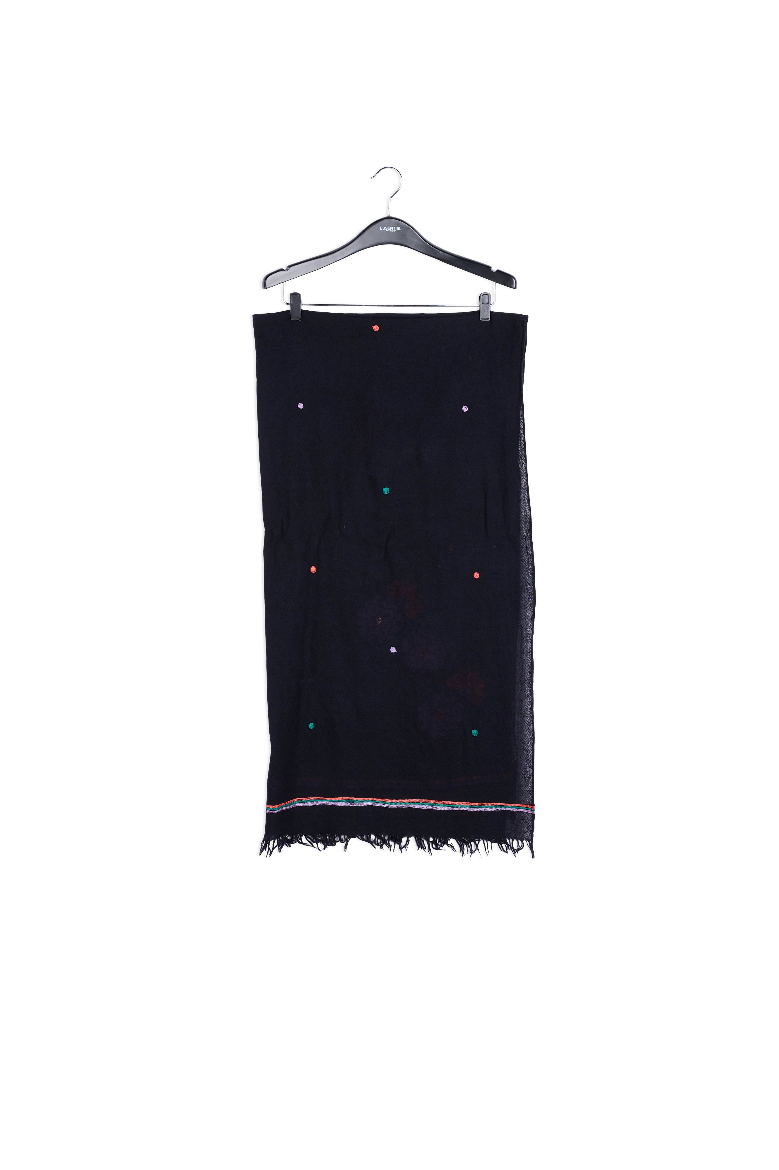 Embroidered light wool scarf RE—SSENTIEL | Essentiel second hand