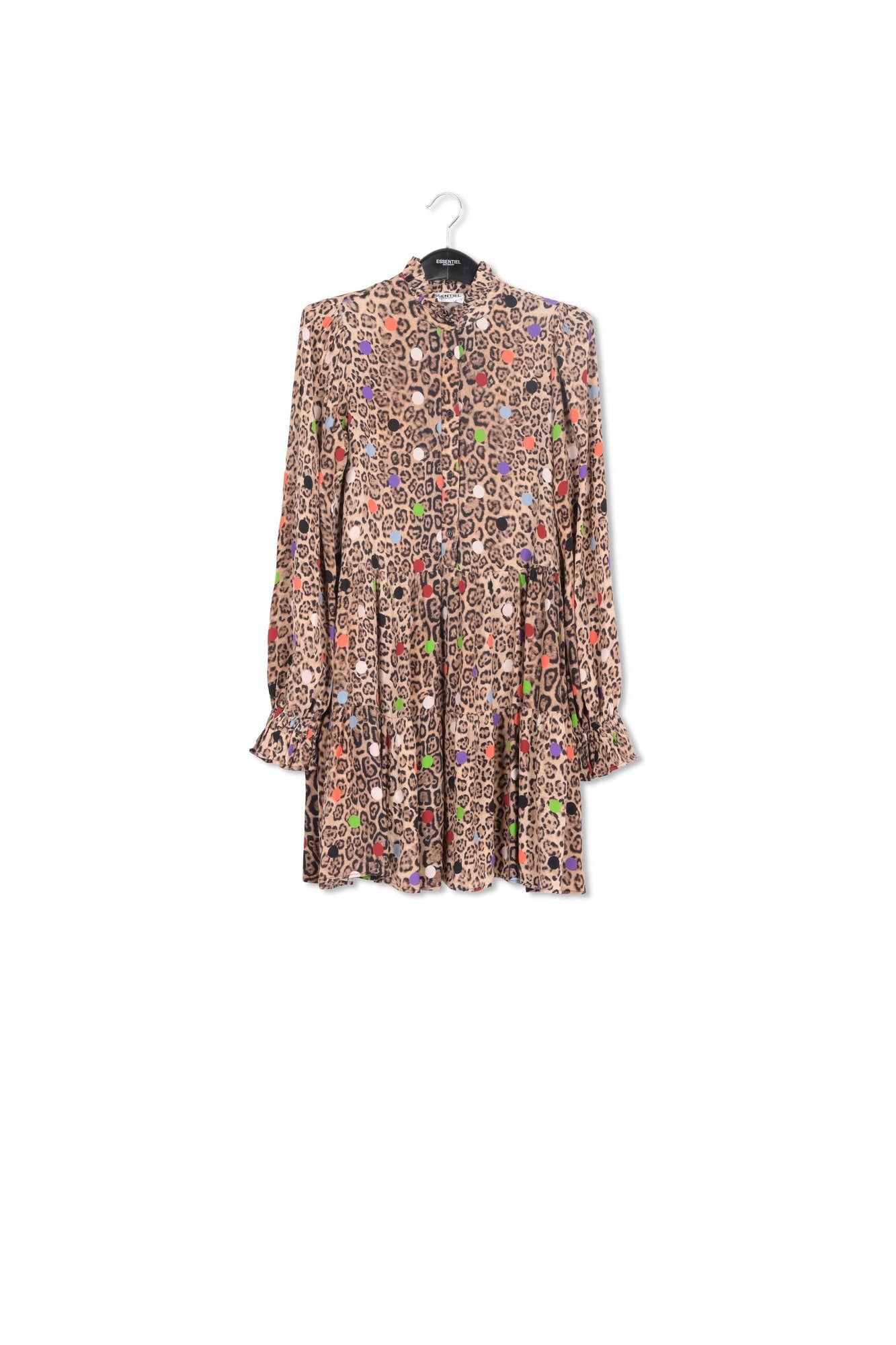 A-lijn mini-jurk met luipaardprint en stippen RE—SSENTIEL | Essentiel second hand