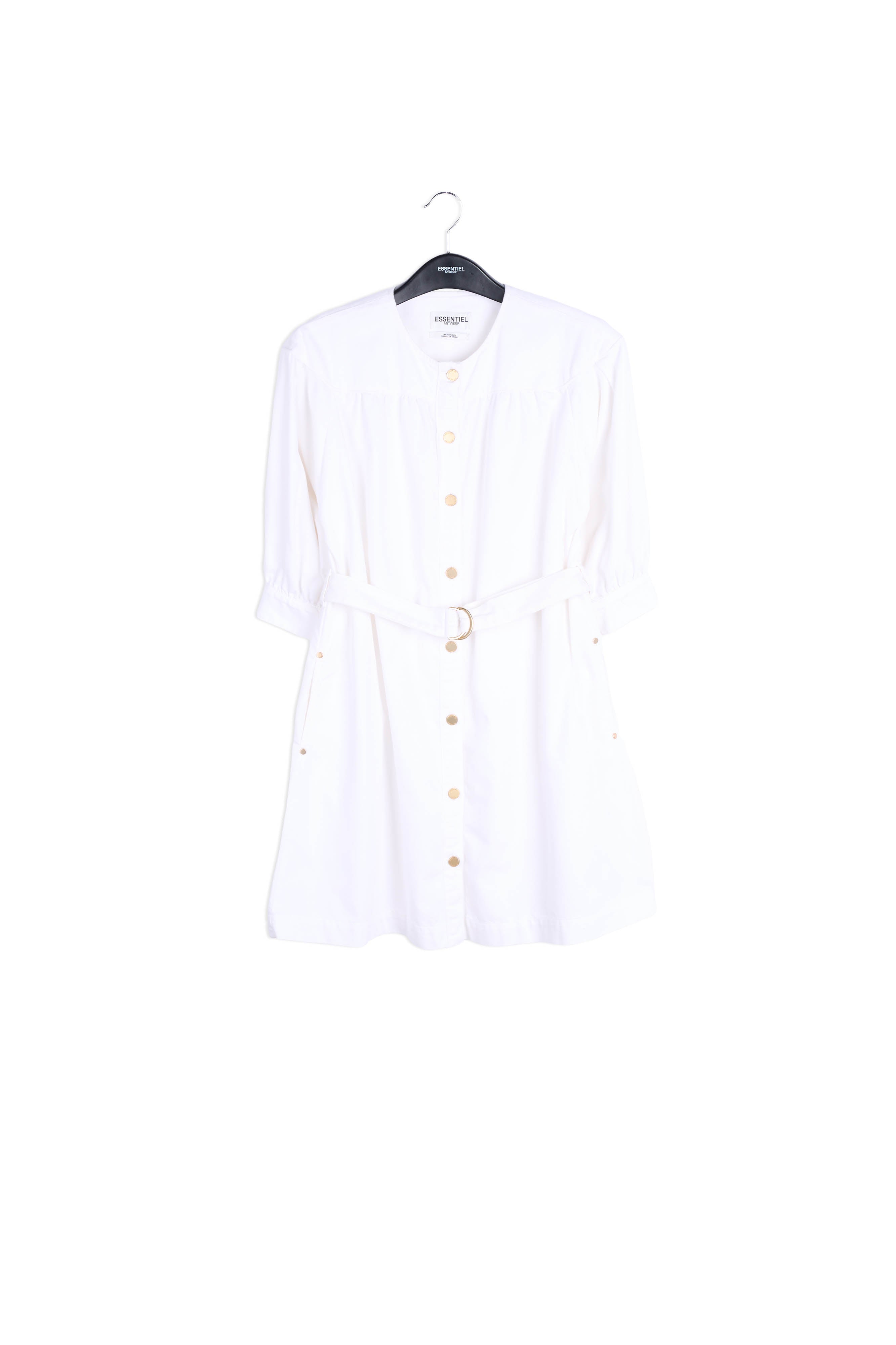 White denim mini dress RE—SSENTIEL | Essentiel second hand