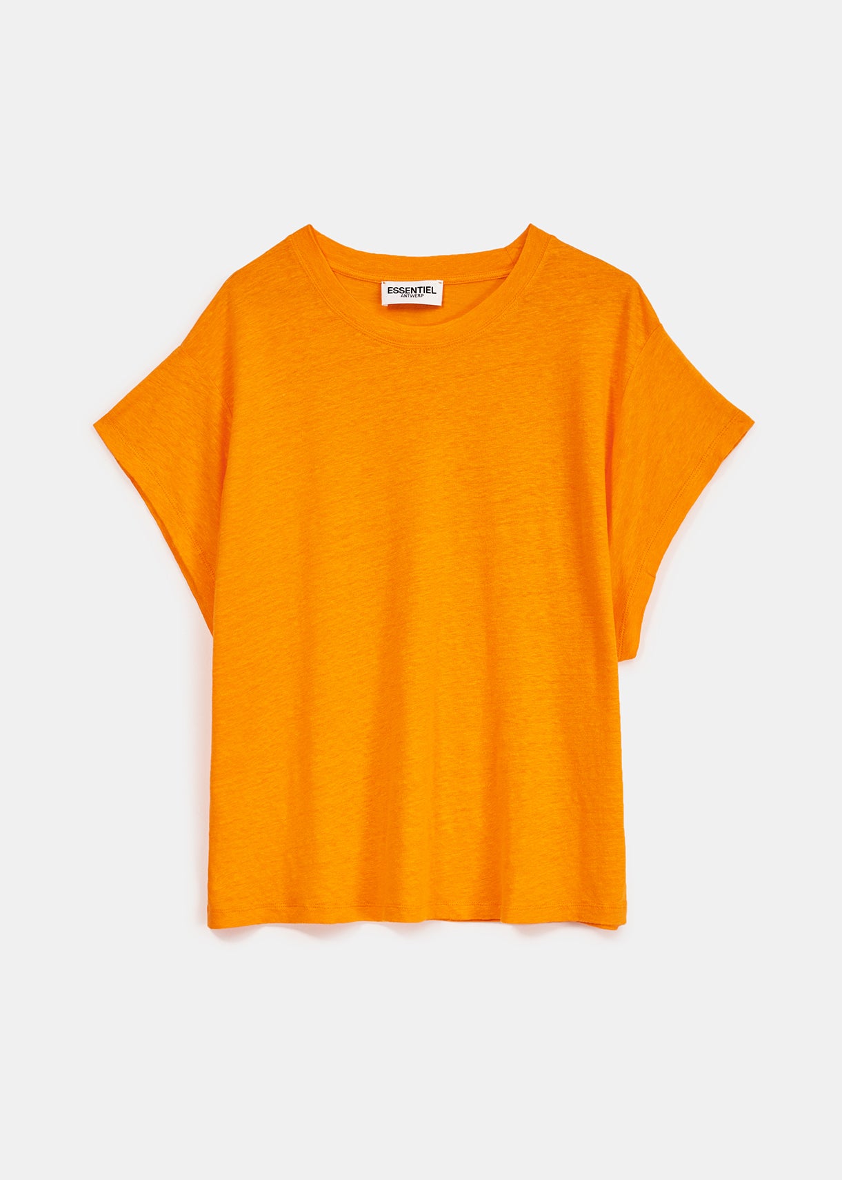 Orange linen T-shirt RE—SSENTIEL | Essentiel second hand