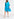 Blauwe mini-jurk met volants Faume - seconde main
