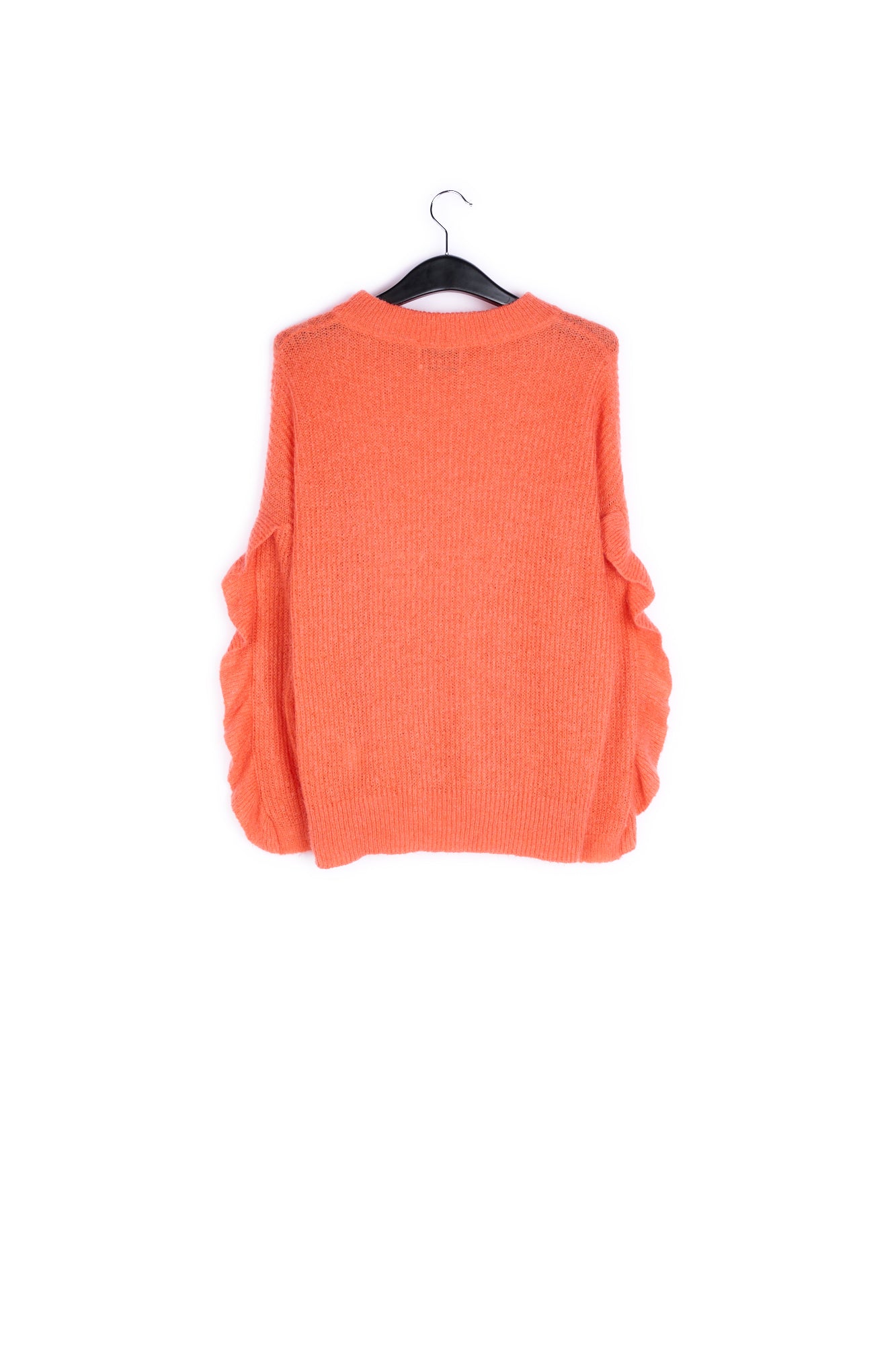Soft mohair ruffled sweater in light orange RE—SSENTIEL | Essentiel second hand