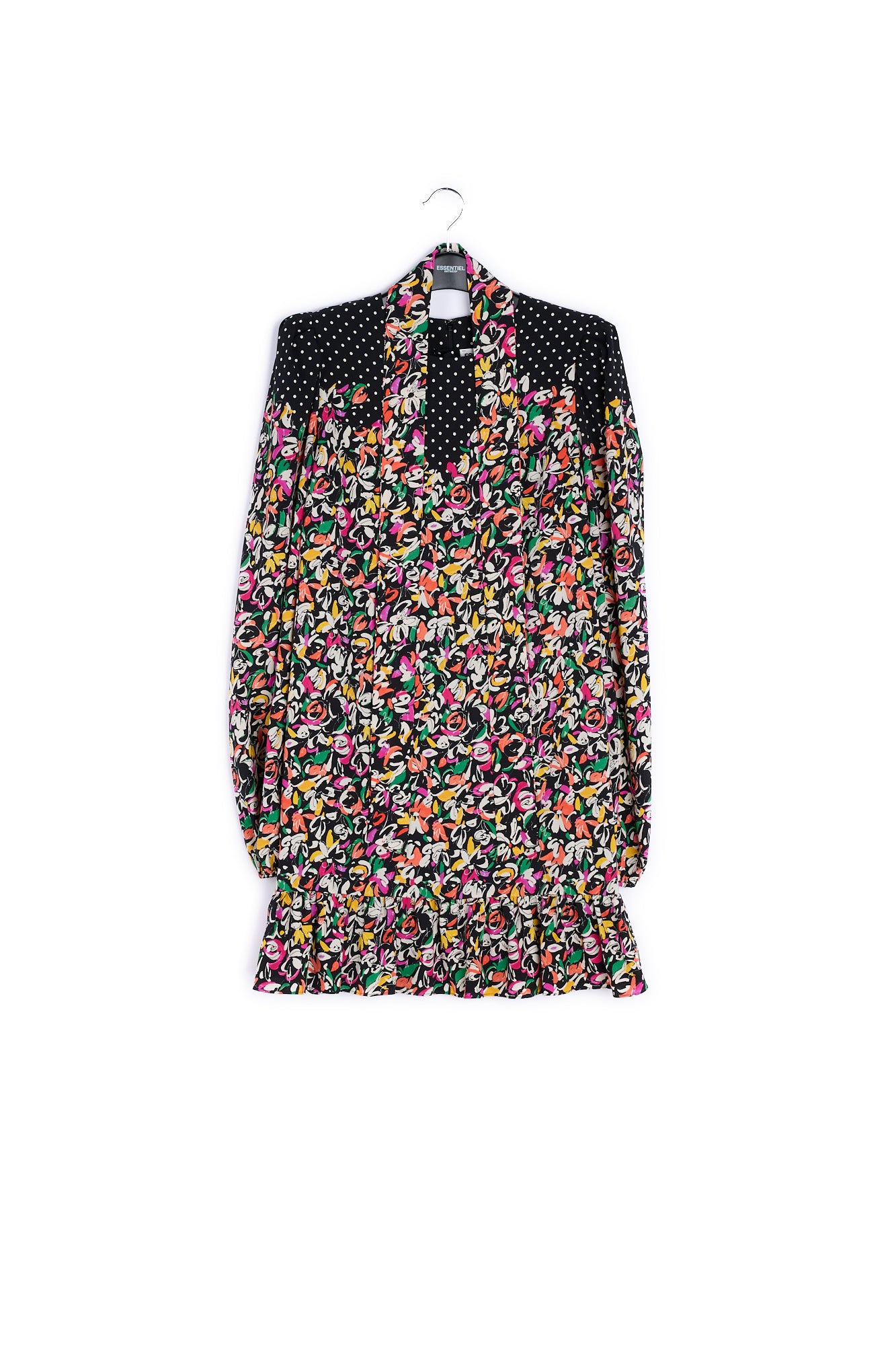 Colorful floral and polka-dot mixed-print dress RE—SSENTIEL | Essentiel second hand