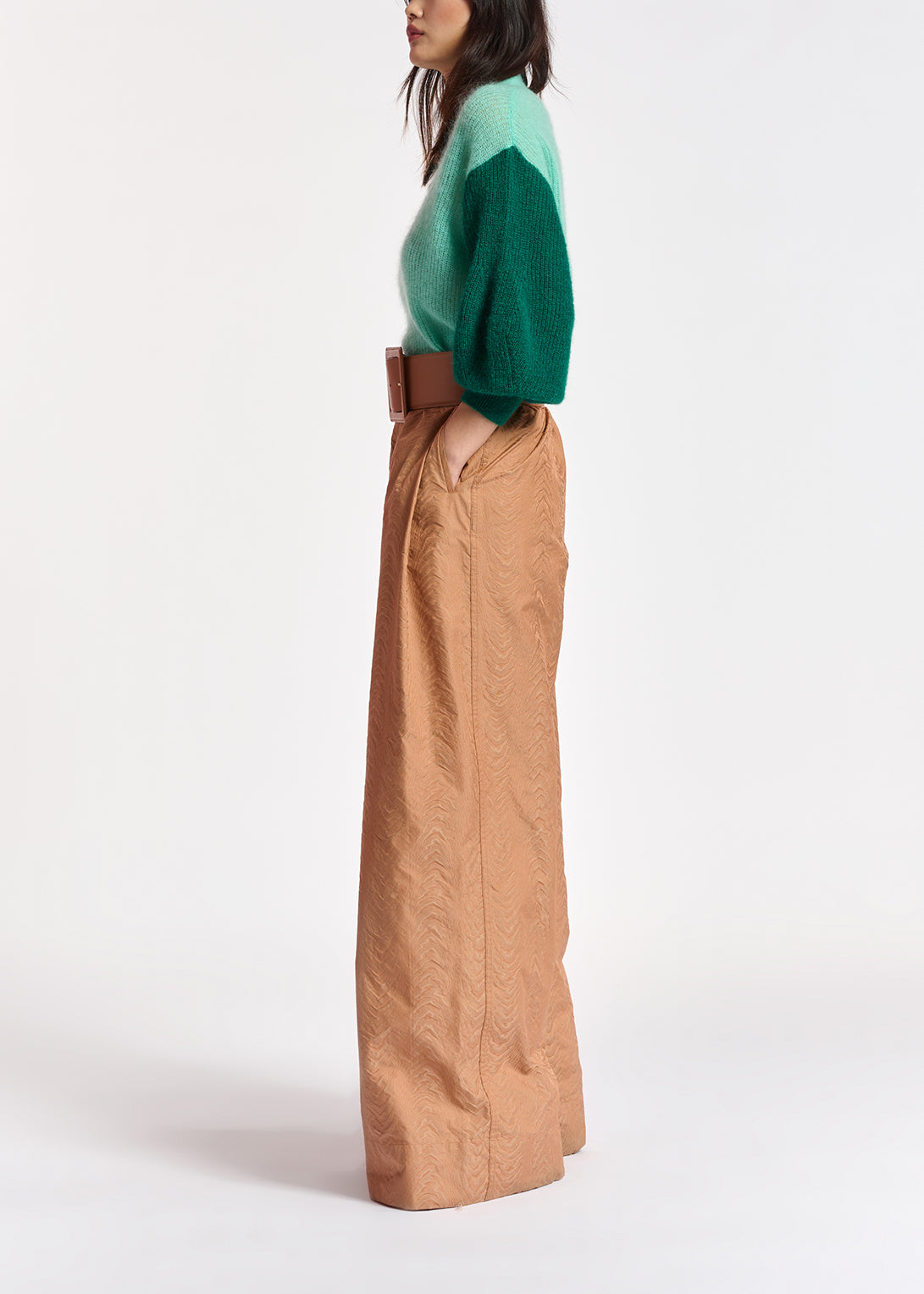 Turquoise v-neck mohair-blend sweater RE—SSENTIEL | Essentiel second hand