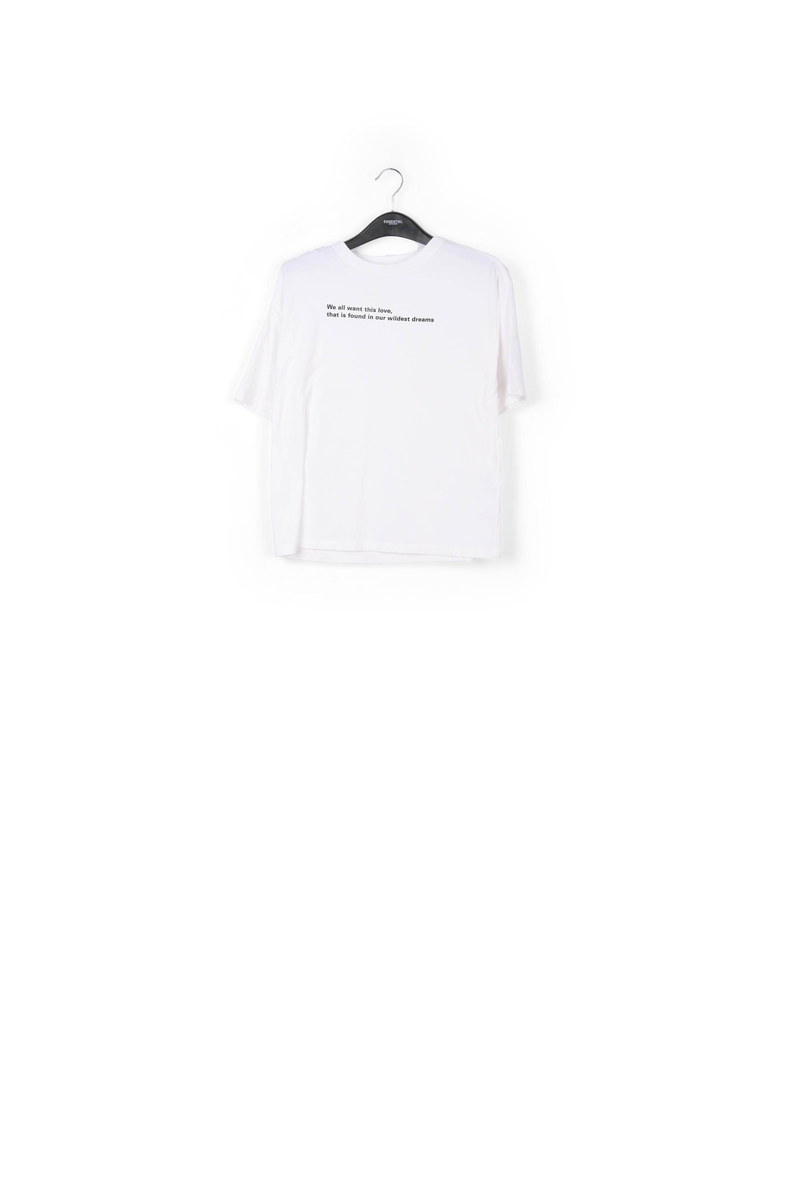 Off-white printed cotton-jersey t-shirt RE—SSENTIEL | Essentiel second hand